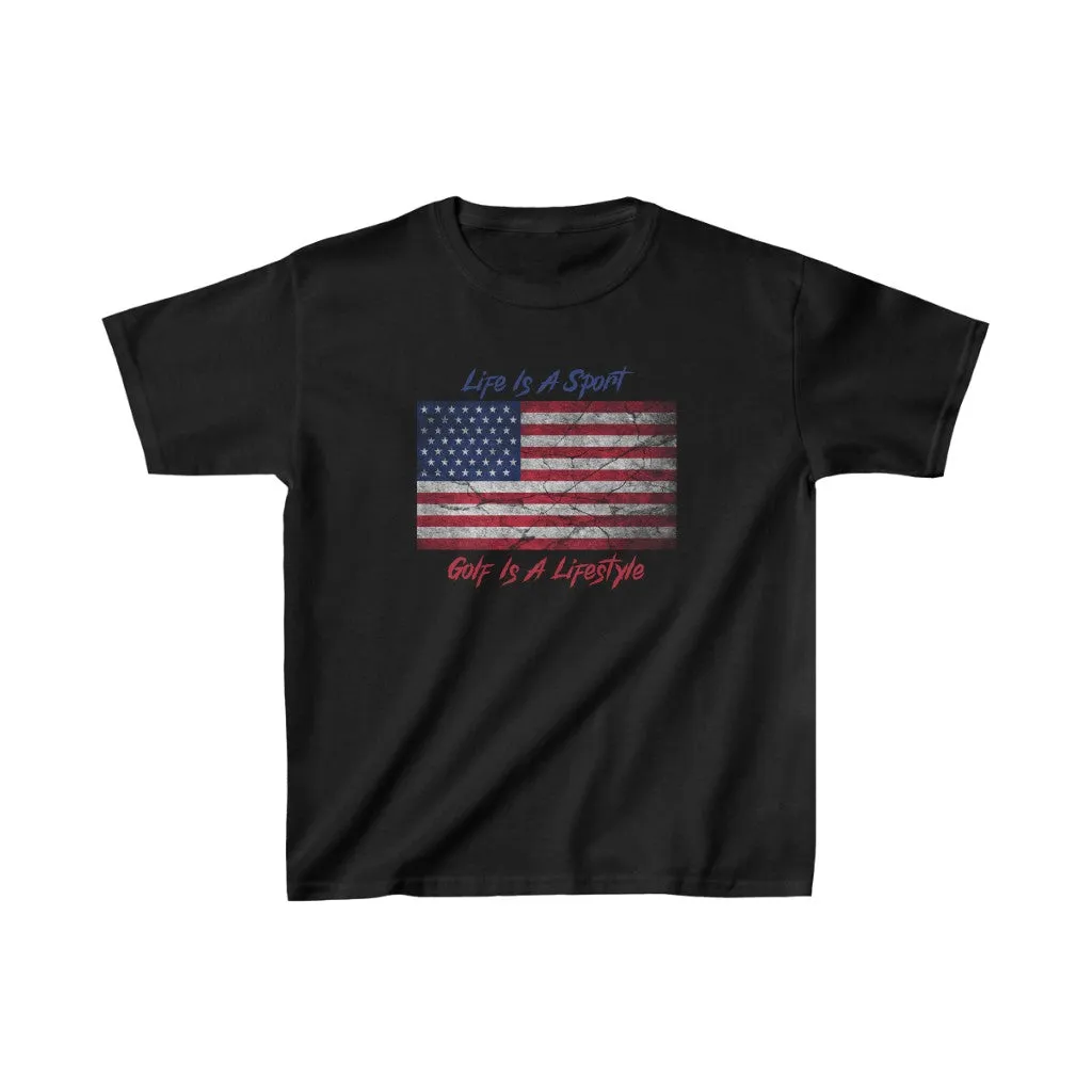 Kids Golf Patriotic Short Sleeve Tee