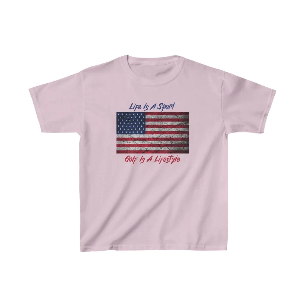 Kids Golf Patriotic Short Sleeve Tee