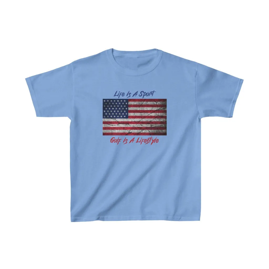 Kids Golf Patriotic Short Sleeve Tee