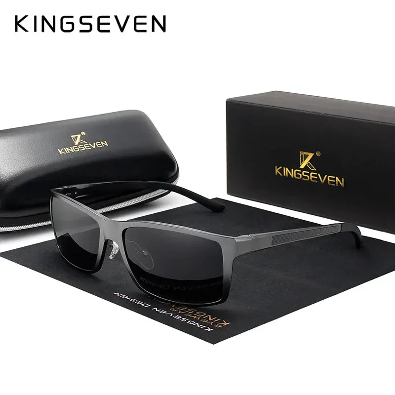 KINGSEVEN Aluminum Polarized Sunglasses For Men UV400 Protect Anti-reflection Glasses Male Driving Biking Eyewear Accessories