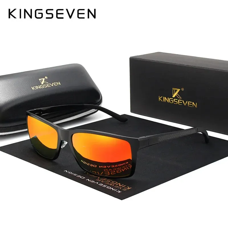 KINGSEVEN Aluminum Polarized Sunglasses For Men UV400 Protect Anti-reflection Glasses Male Driving Biking Eyewear Accessories