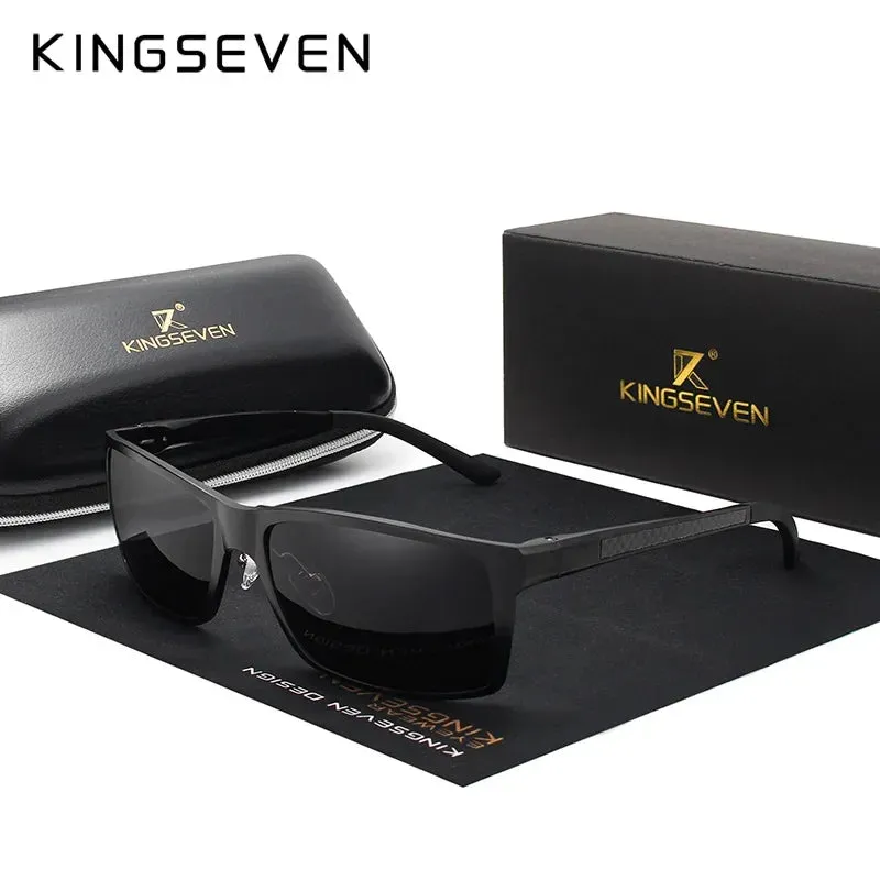 KINGSEVEN Aluminum Polarized Sunglasses For Men UV400 Protect Anti-reflection Glasses Male Driving Biking Eyewear Accessories