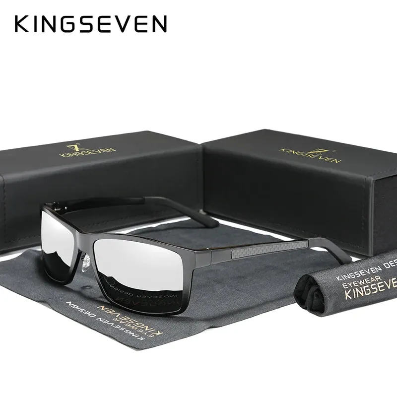 KINGSEVEN Aluminum Polarized Sunglasses For Men UV400 Protect Anti-reflection Glasses Male Driving Biking Eyewear Accessories