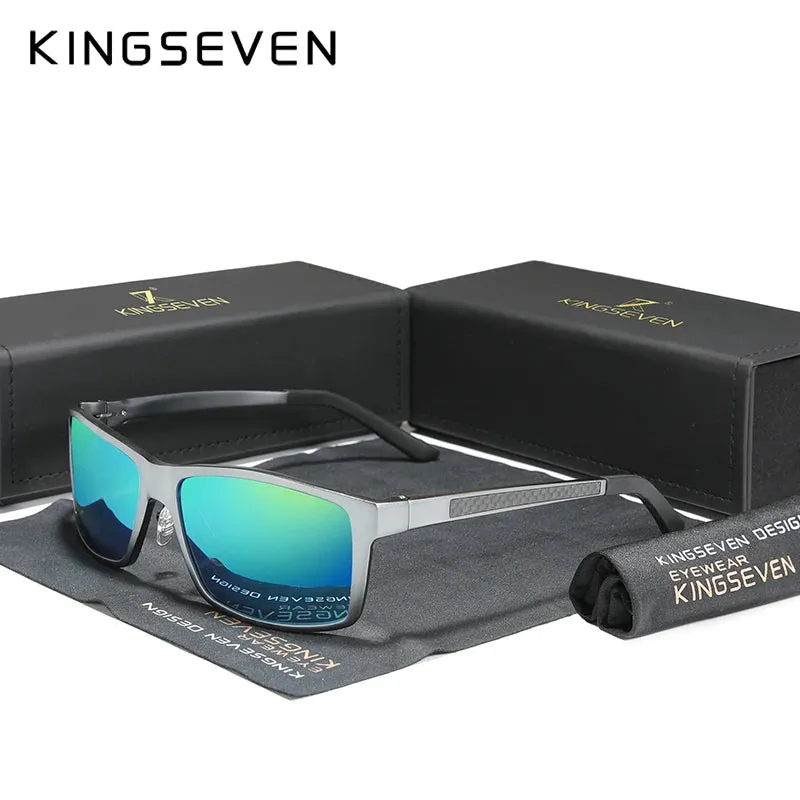 KINGSEVEN Aluminum Polarized Sunglasses For Men UV400 Protect Anti-reflection Glasses Male Driving Biking Eyewear Accessories