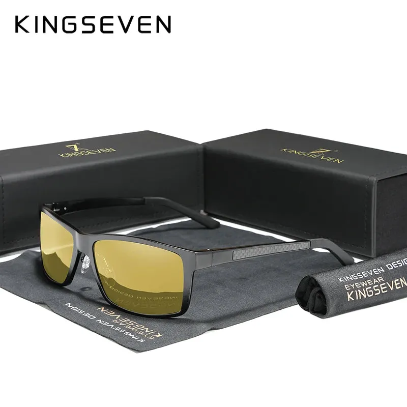 KINGSEVEN Aluminum Polarized Sunglasses For Men UV400 Protect Anti-reflection Glasses Male Driving Biking Eyewear Accessories