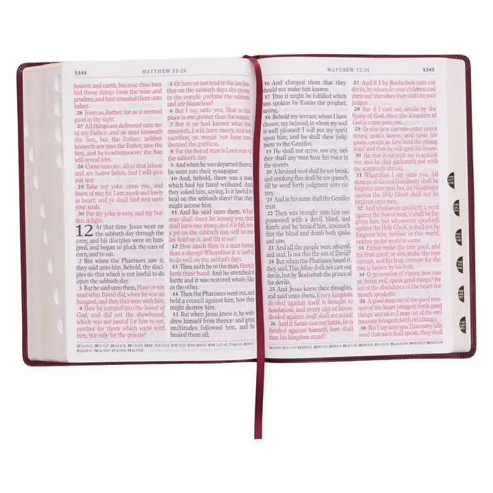 KJV Bible - Super Giant Print Burgundy Faux Leather