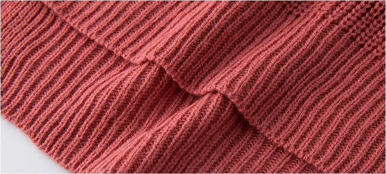 Knitted Lace-Up Sweater