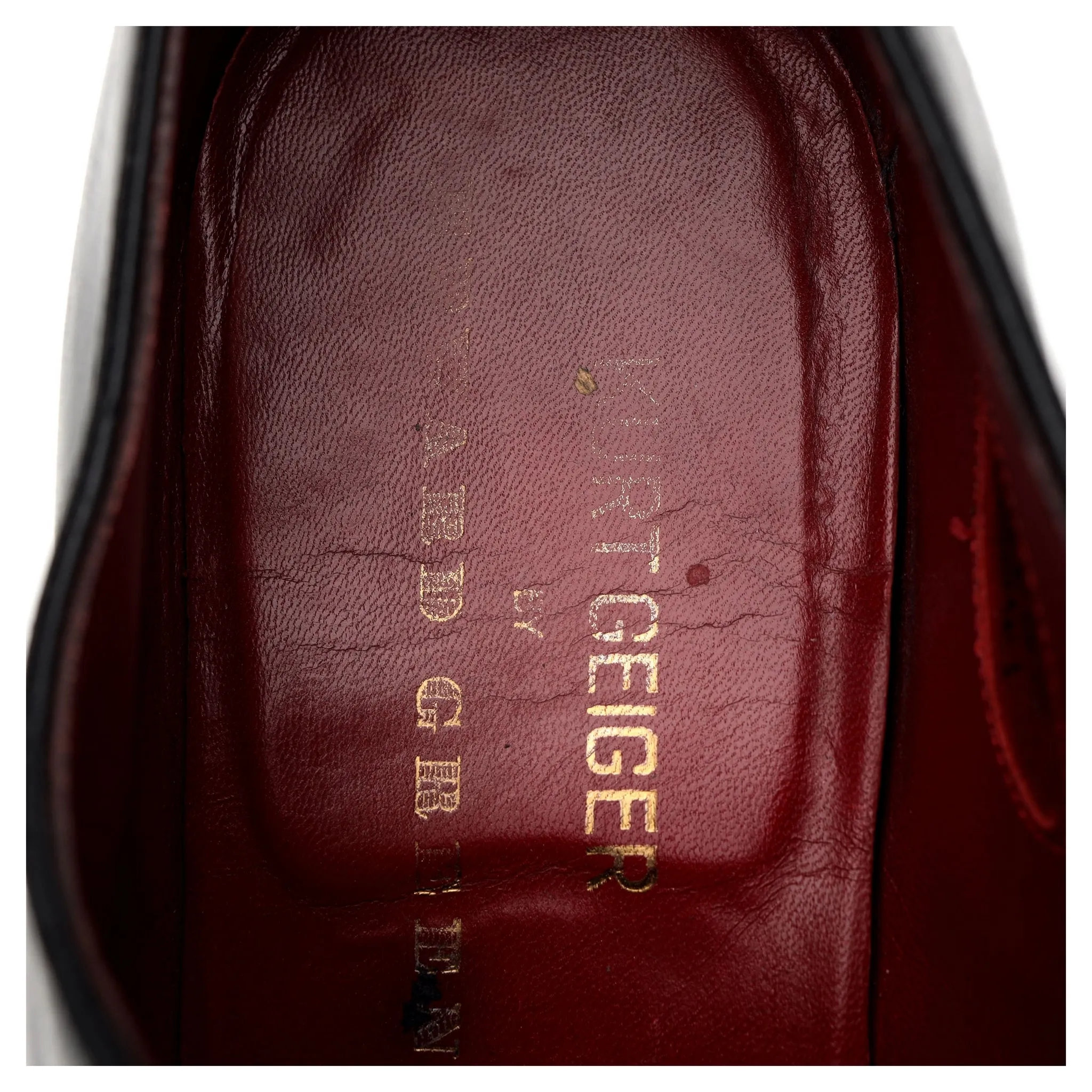Kurt Geiger 'Chelsea' Navy Blue Leather Oxford UK 9 F