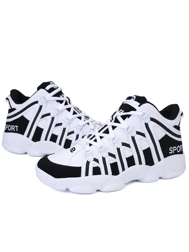 Lace-up Striped Sneakers