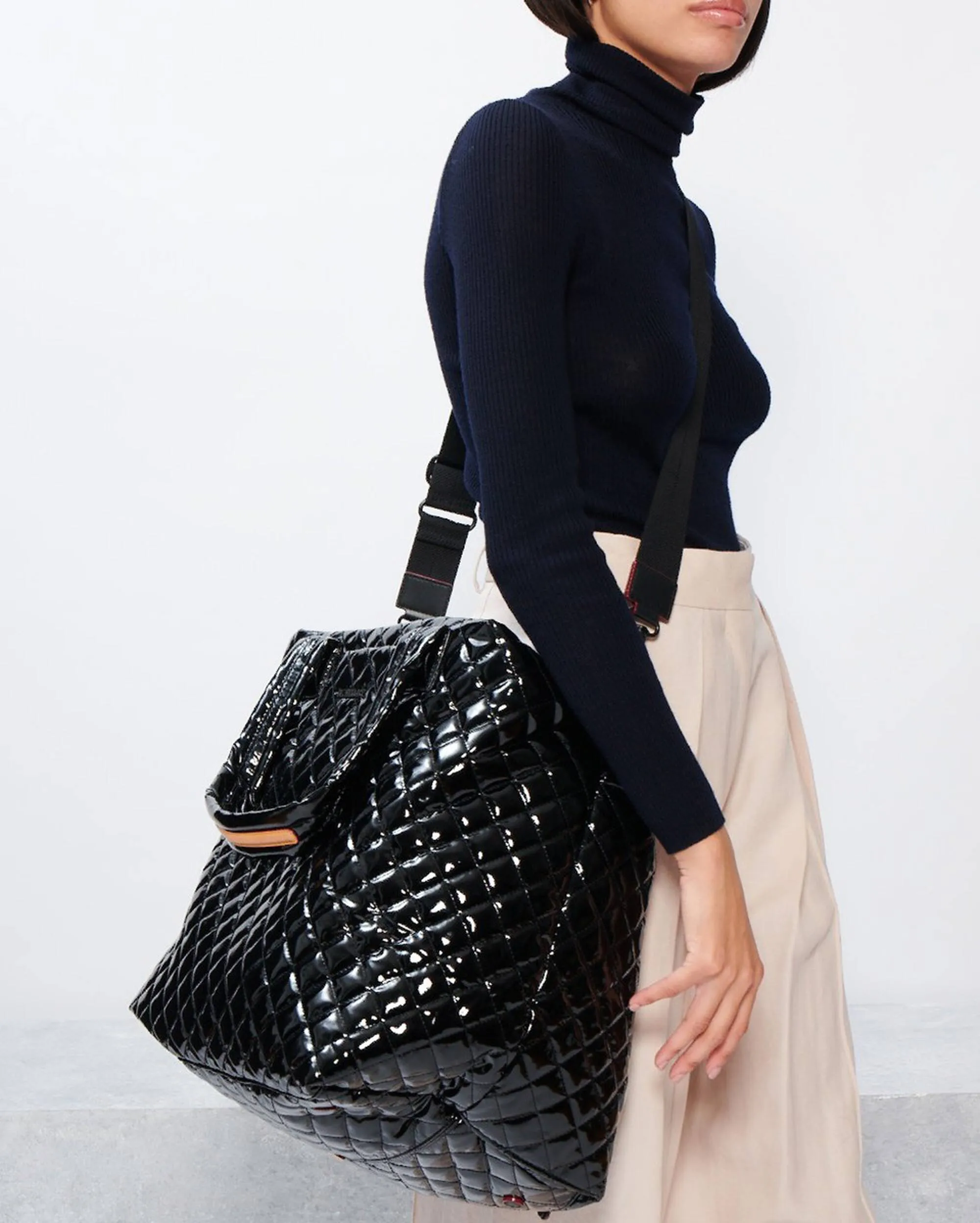 Large Metro Tote Deluxe | Black Lacquer