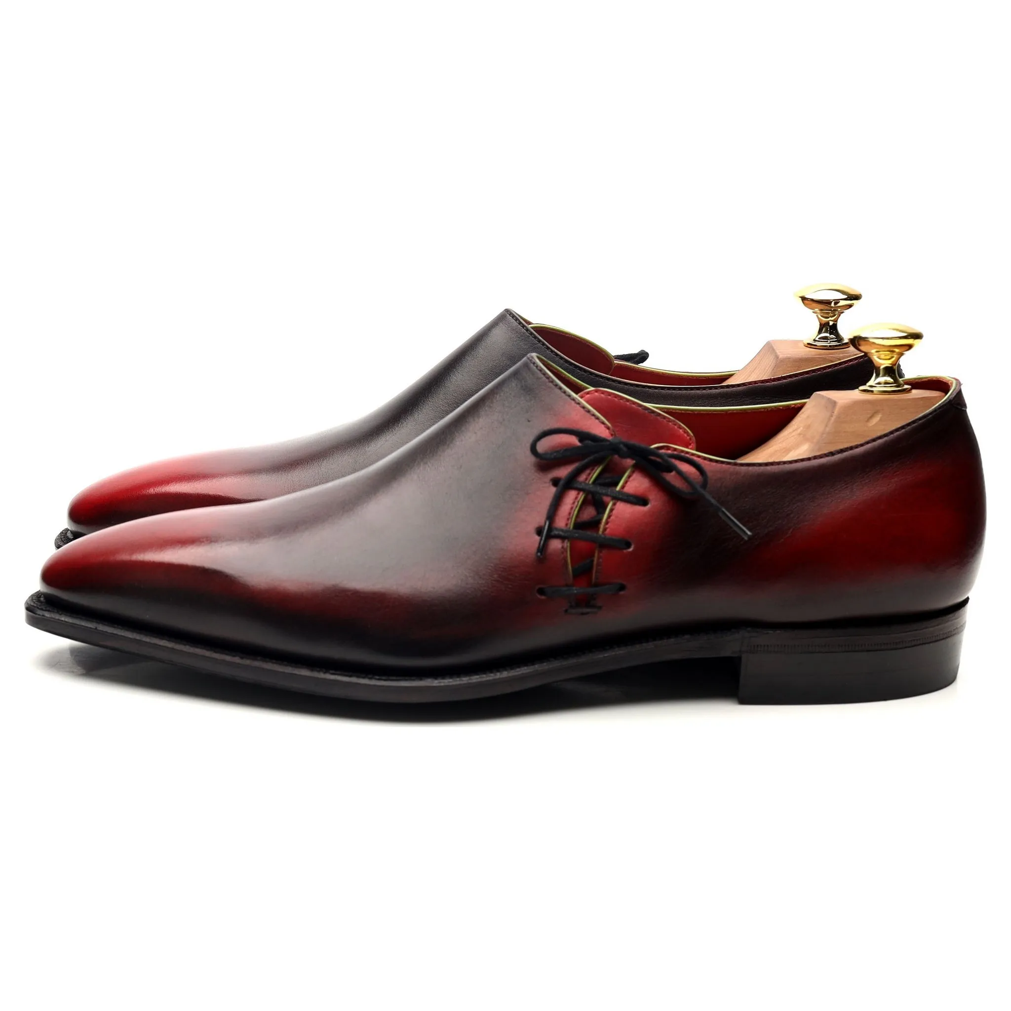 'Lateral Lace' Black Red Leather Oxford UK 8.5 E