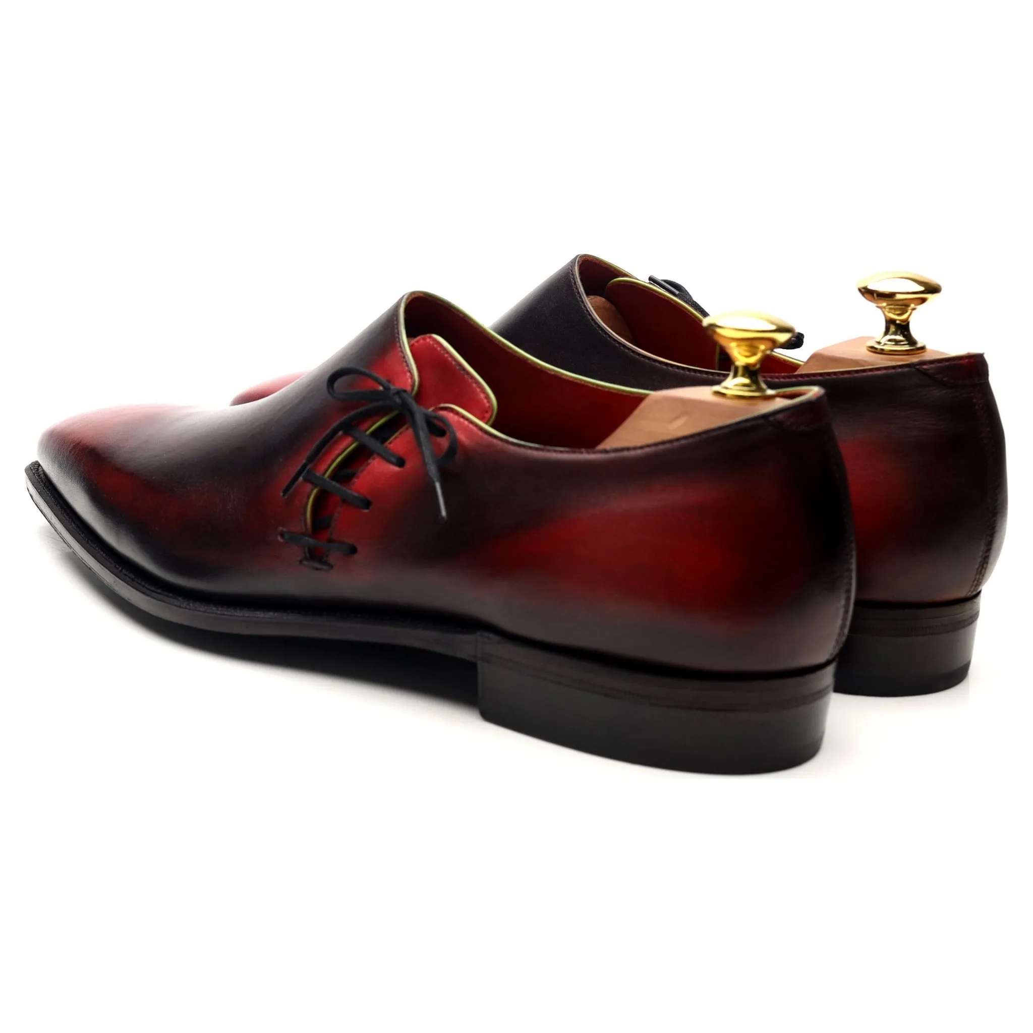 'Lateral Lace' Black Red Leather Oxford UK 8.5 E