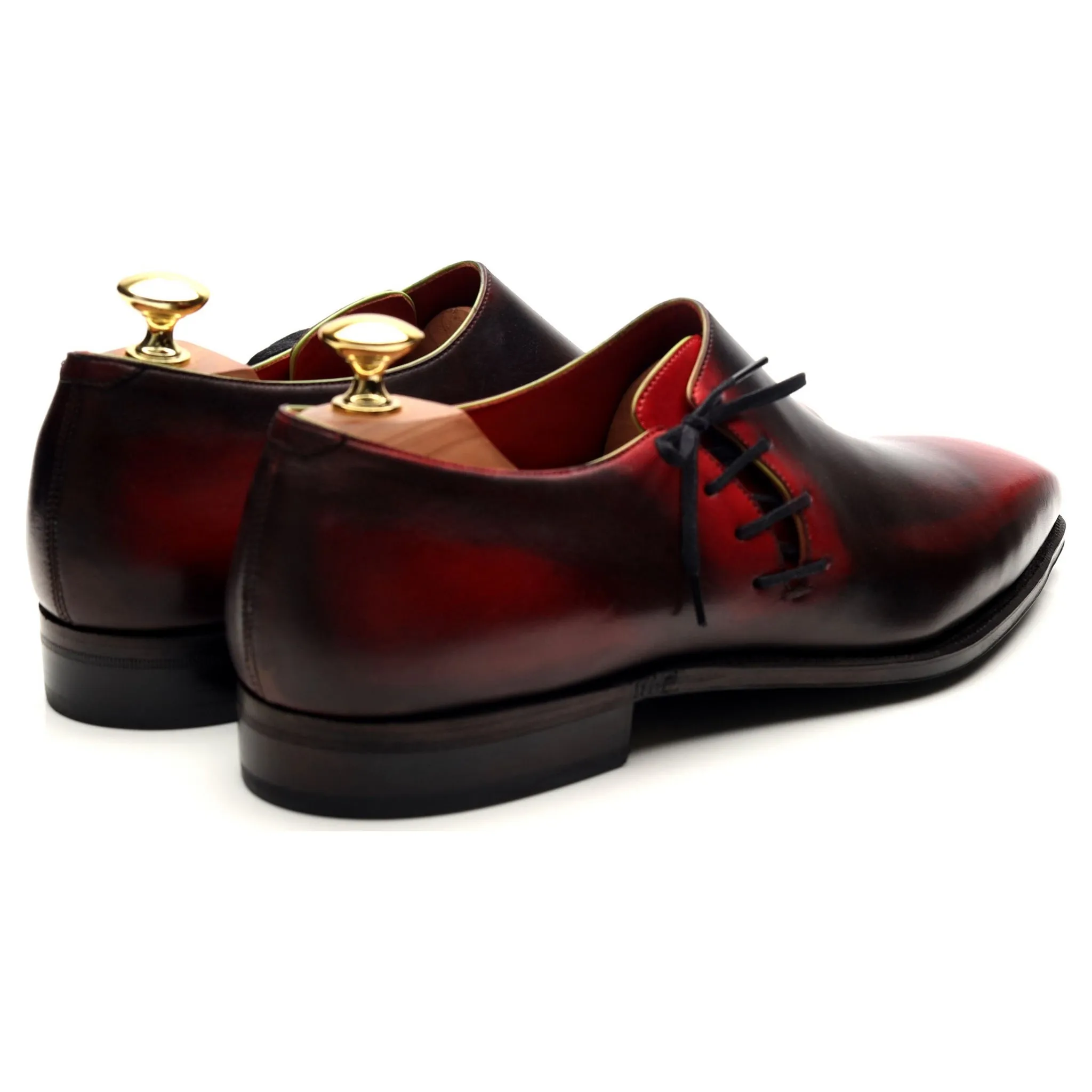 'Lateral Lace' Black Red Leather Oxford UK 8.5 E