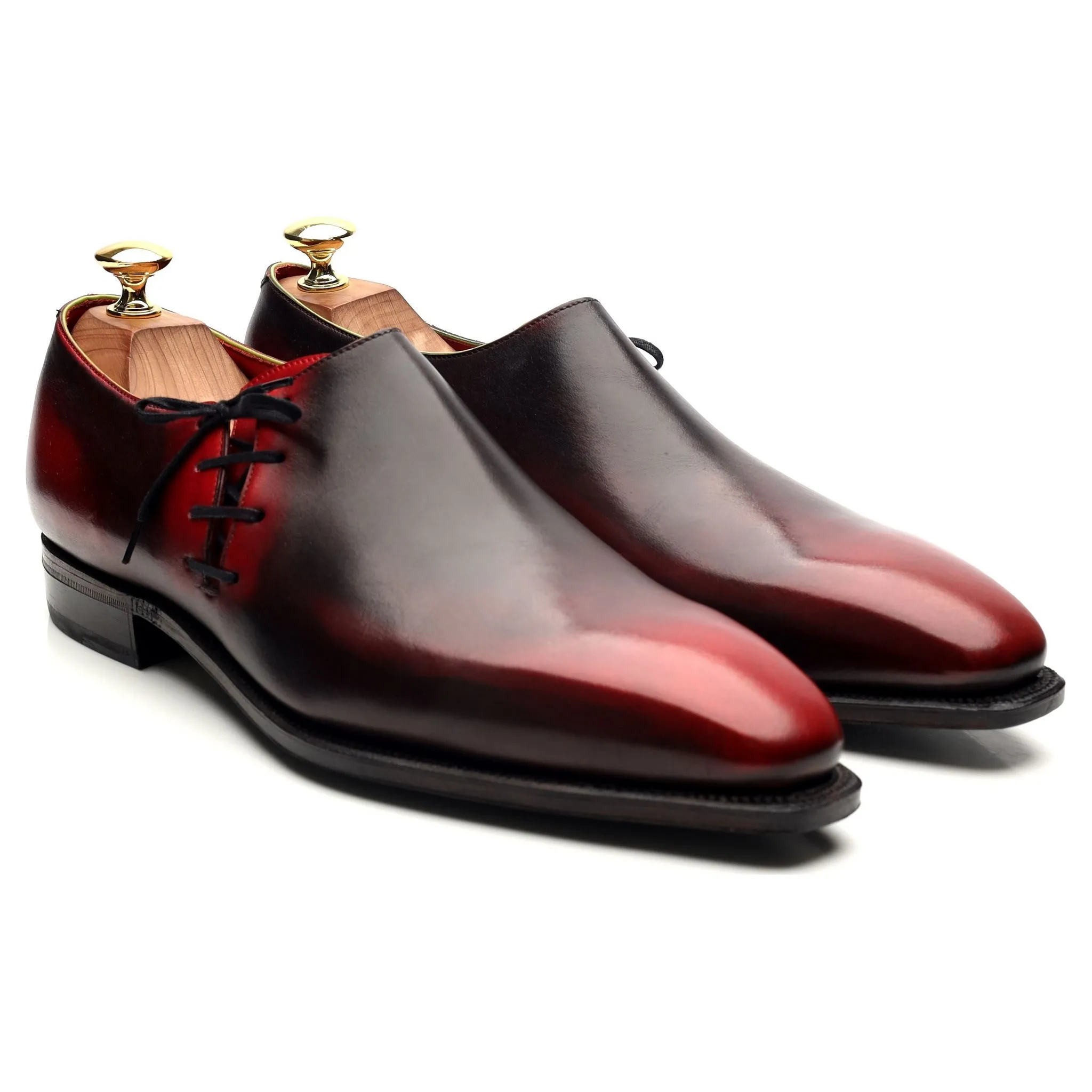 'Lateral Lace' Black Red Leather Oxford UK 8.5 E
