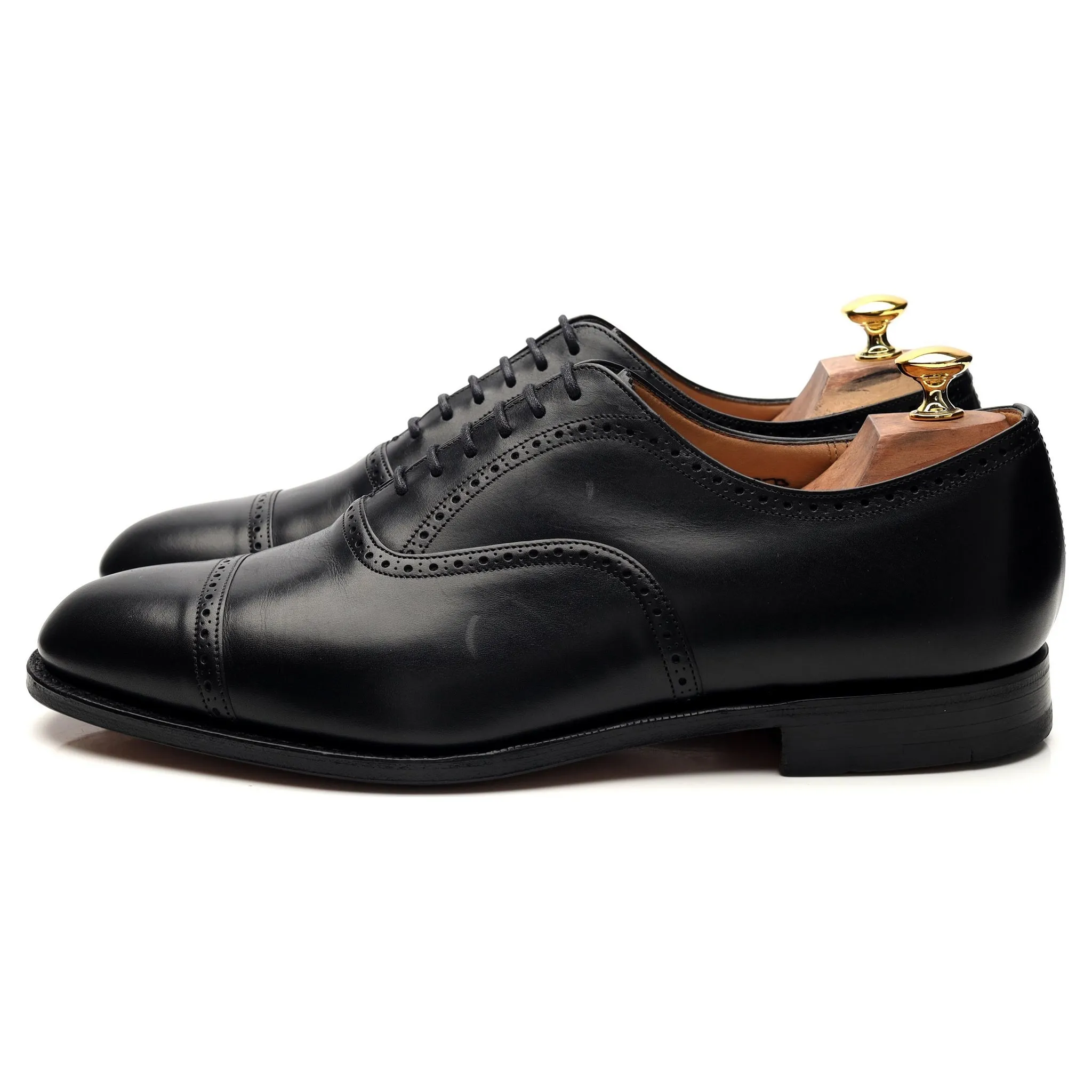 'Legate' Black Leather Oxford  Brogue UK 11 G