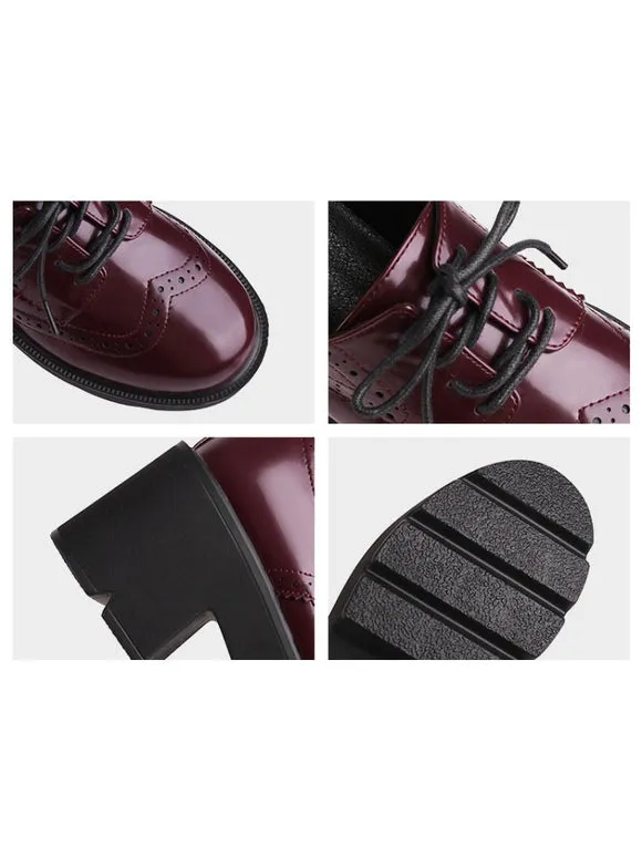 Lolita Footwear Round Toe PU Leather Lace Up Lolita Shoes
