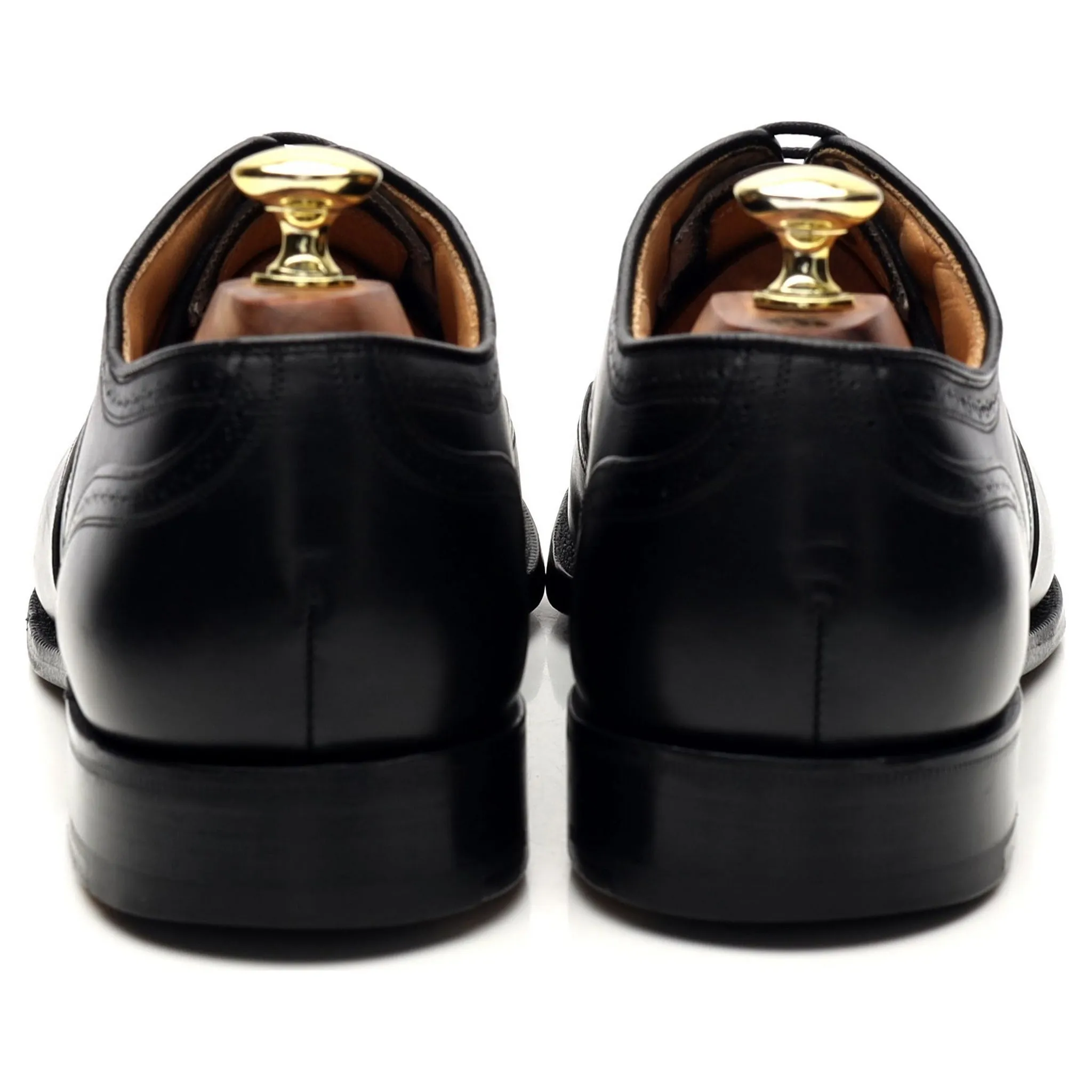 'Longton' Black Leather Oxford Brogue UK 7.5 F