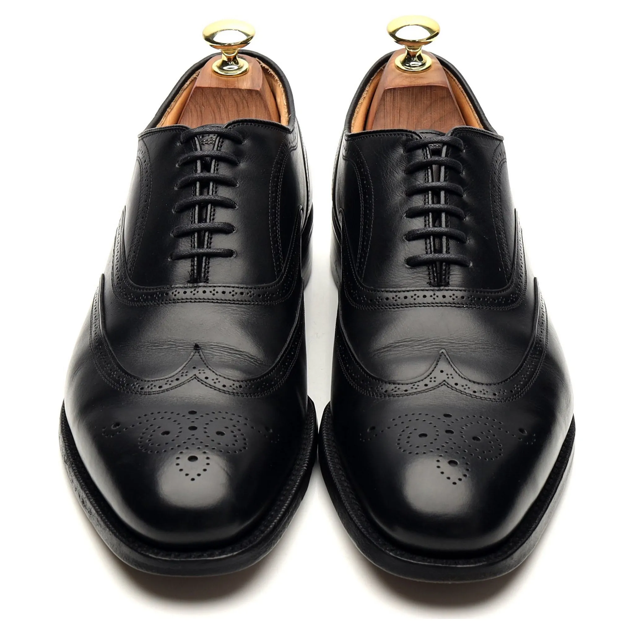 'Longton' Black Leather Oxford Brogue UK 7.5 F