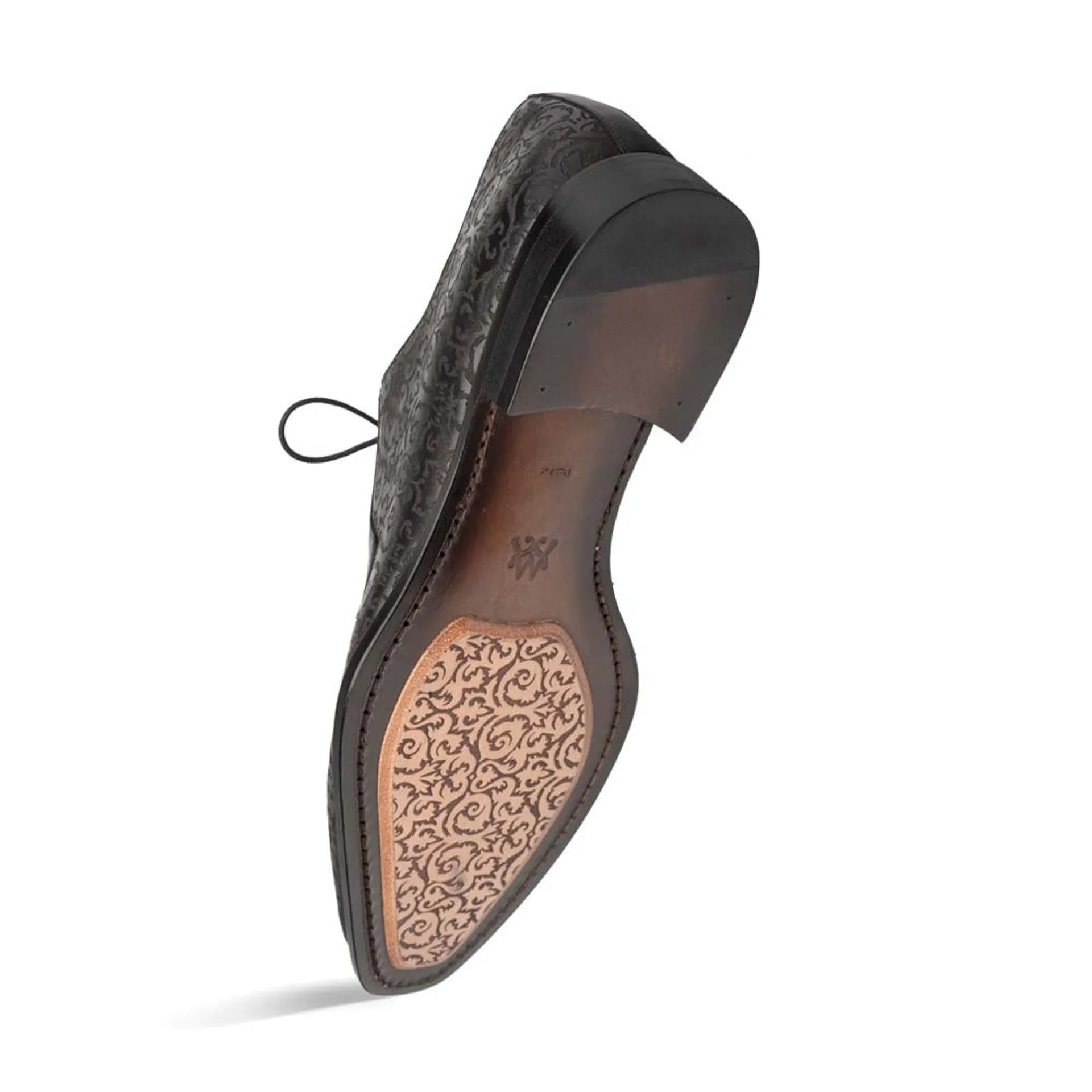 Lontani Lace-Up Black Brogue Derby Shoes By Mezlan Made In Spain Brand