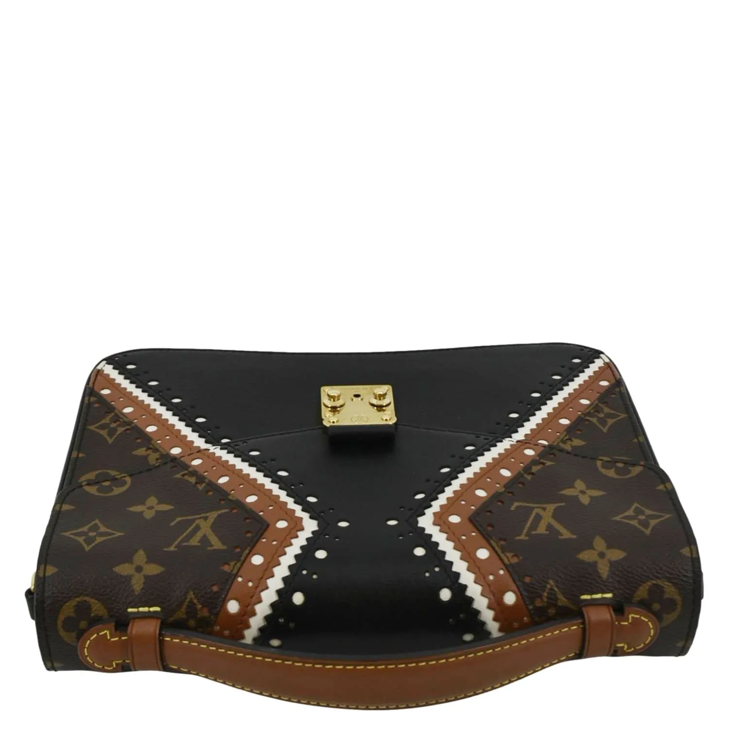 LOUIS VUITTON Metis Pochette Brogue Reverse Monogram Shoulder Bag Black