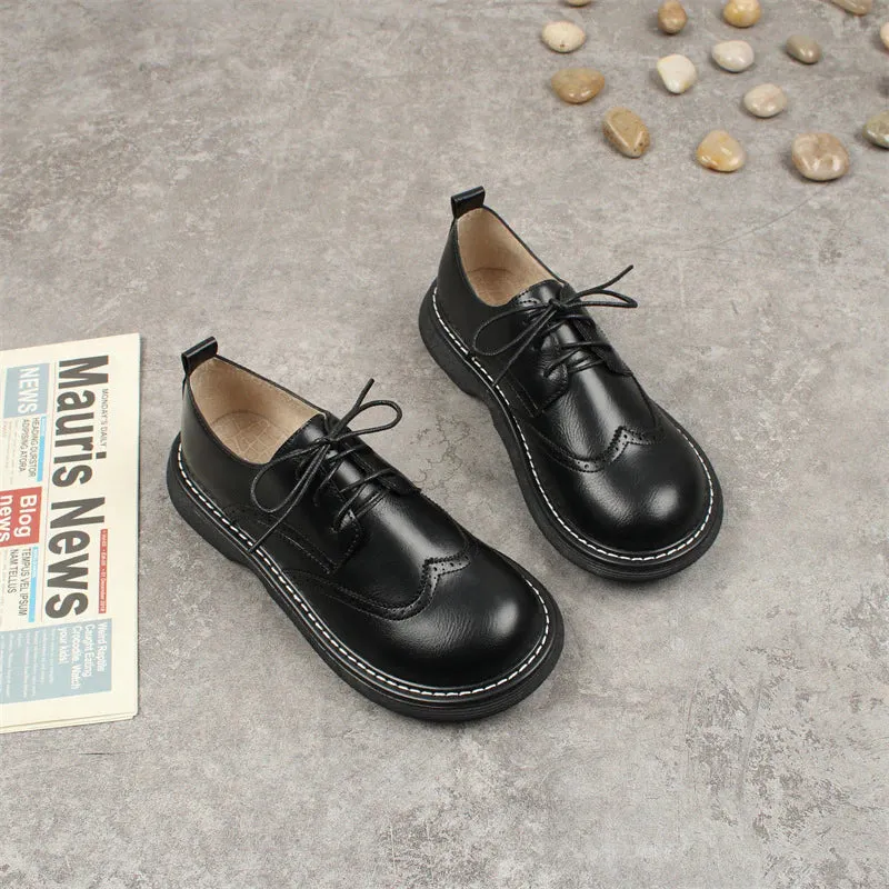 Lourdes® | Wide Box Brogue Style Oxford Shoes