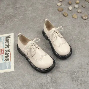Lourdes® | Wide Box Brogue Style Oxford Shoes
