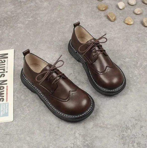 Lourdes® | Wide Box Brogue Style Oxford Shoes