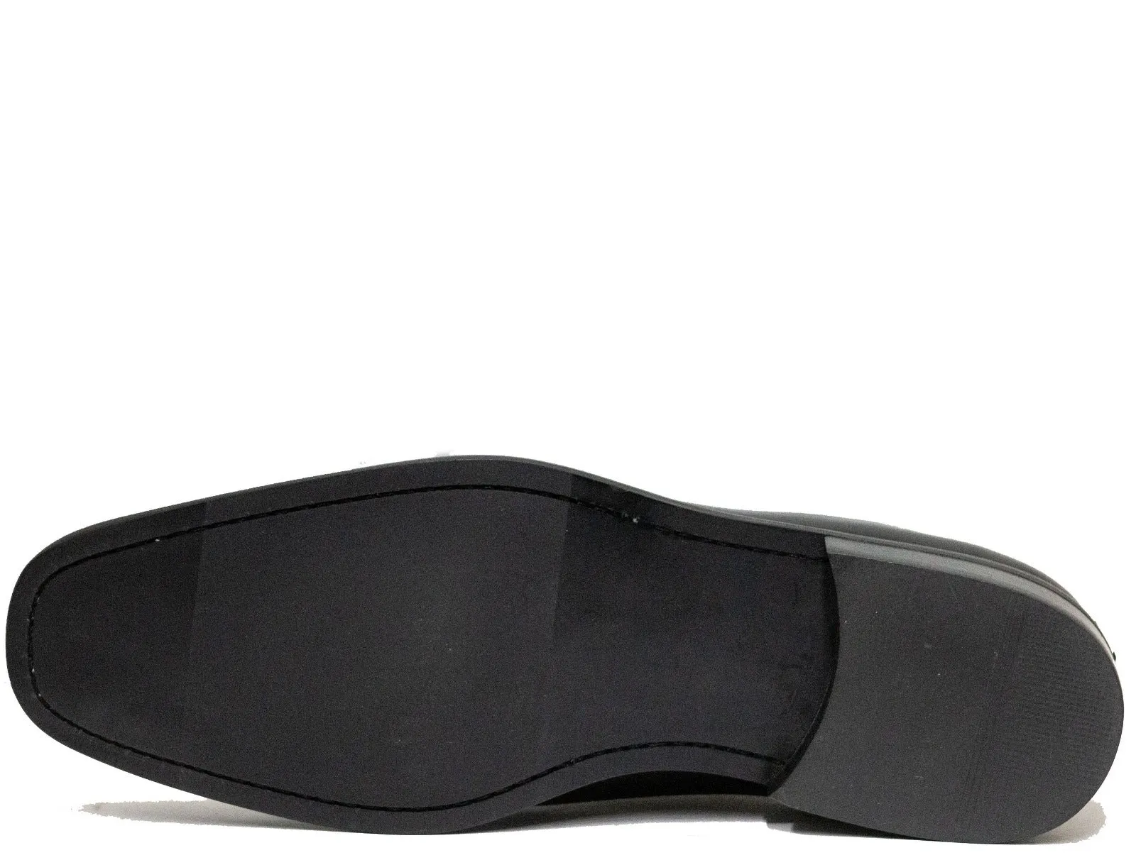 Luciana Men's Black Dress Bike Toe Slip-on Shoes 5341