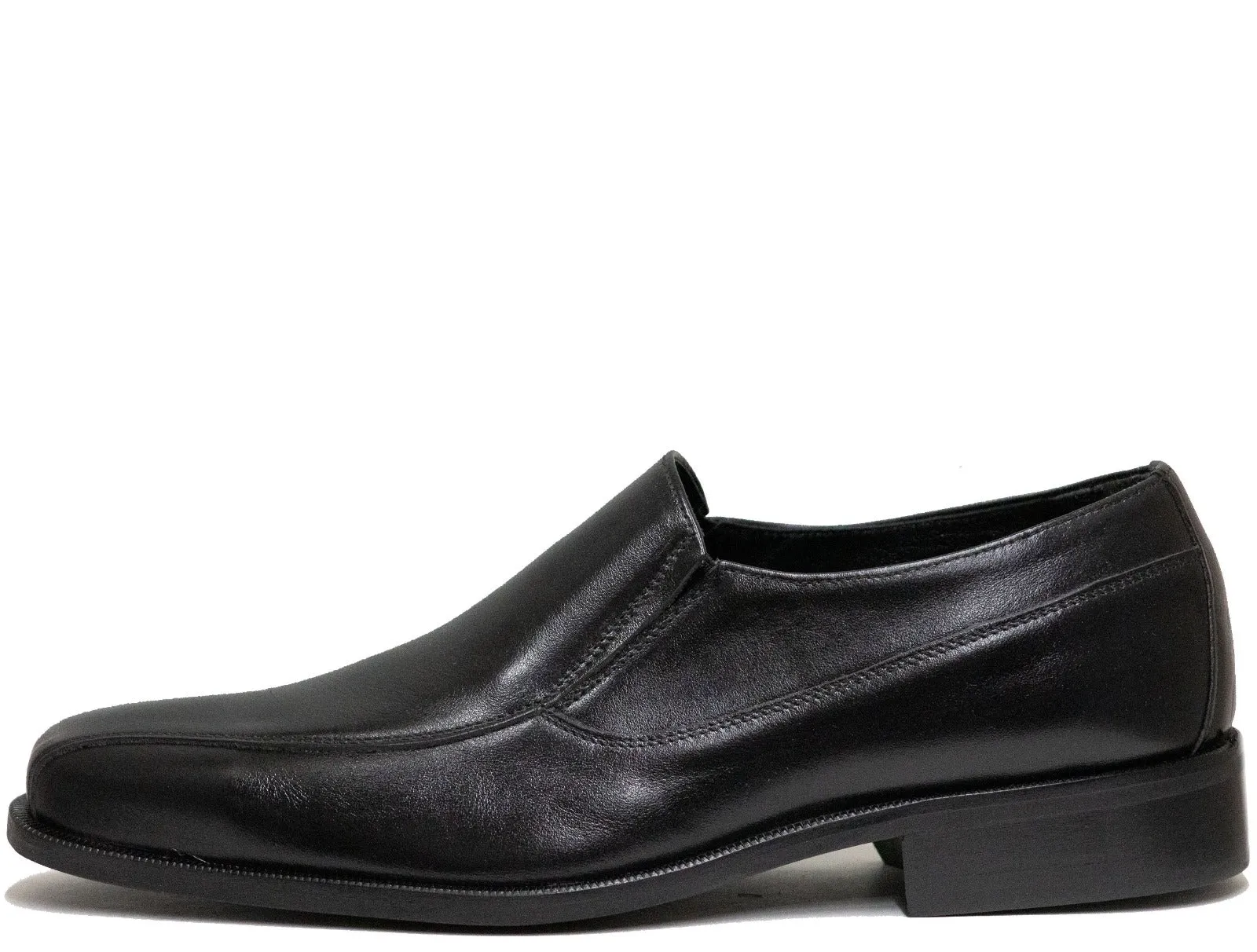 Luciana Men's Black Dress Bike Toe Slip-on Shoes 5341