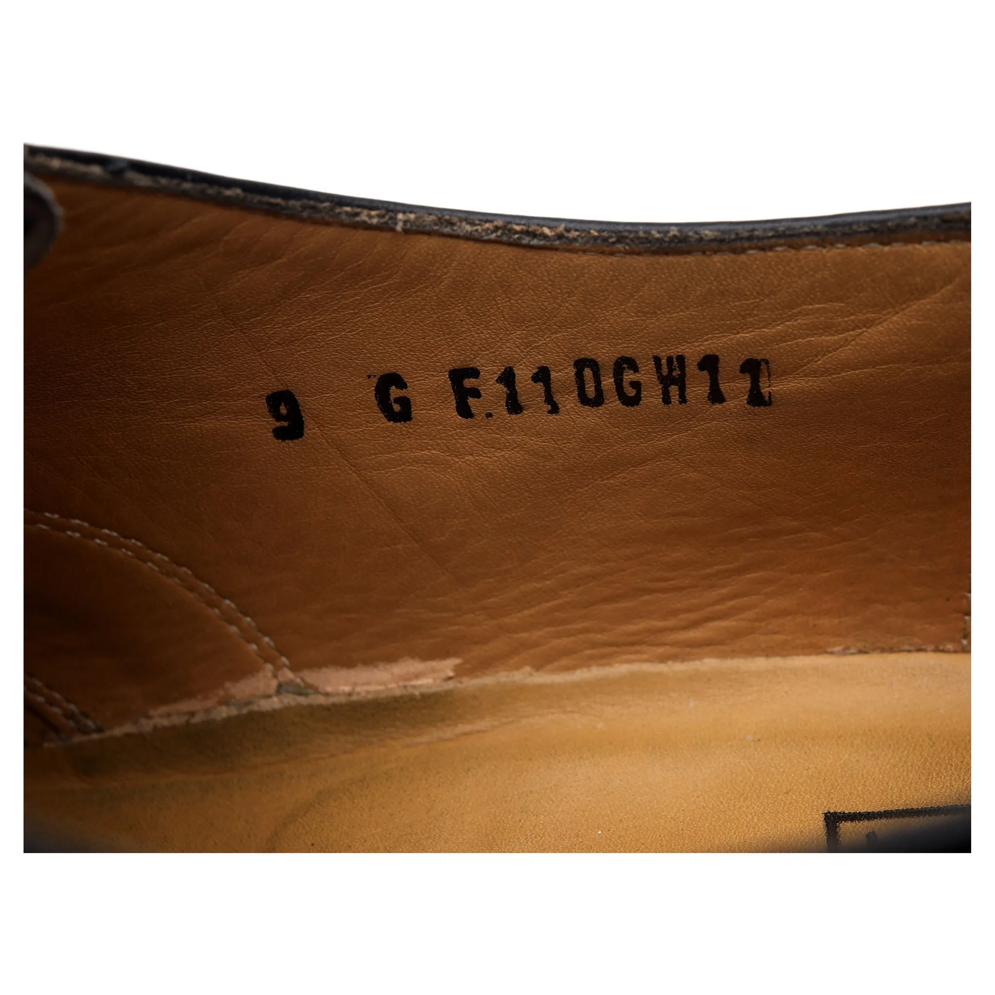 'Luton' Black Leather Oxford UK 9 G