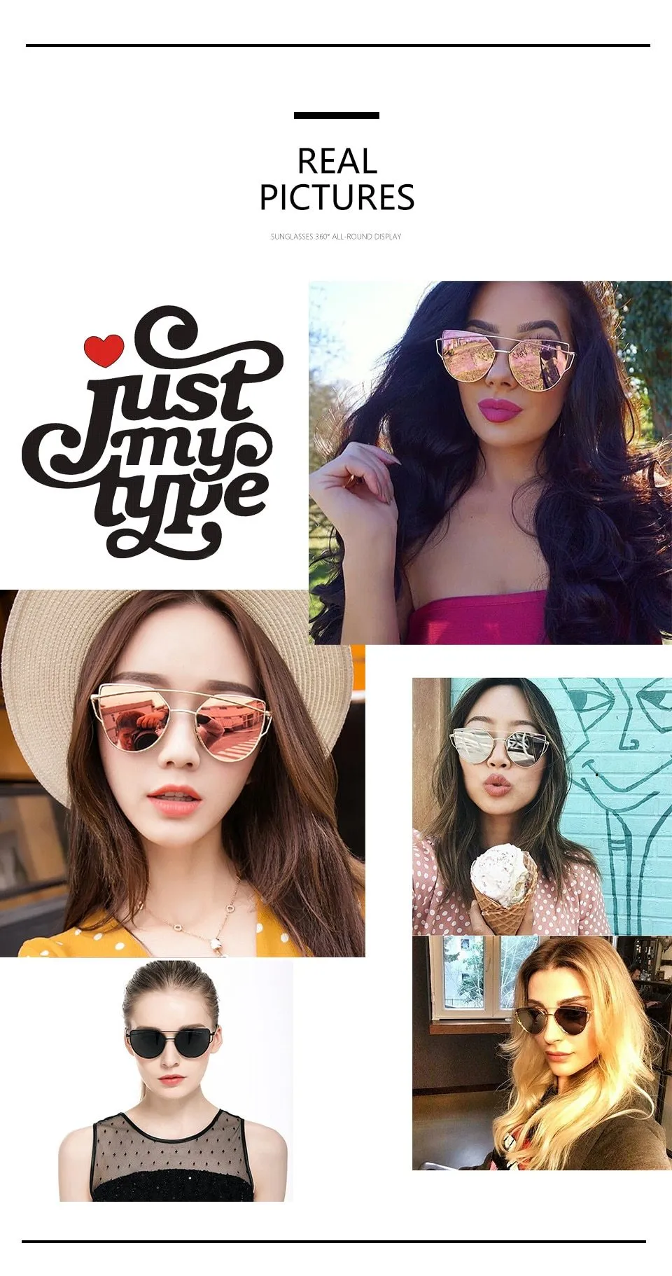 Macarons!Designer Mirror Flat Reflective Sunglasses