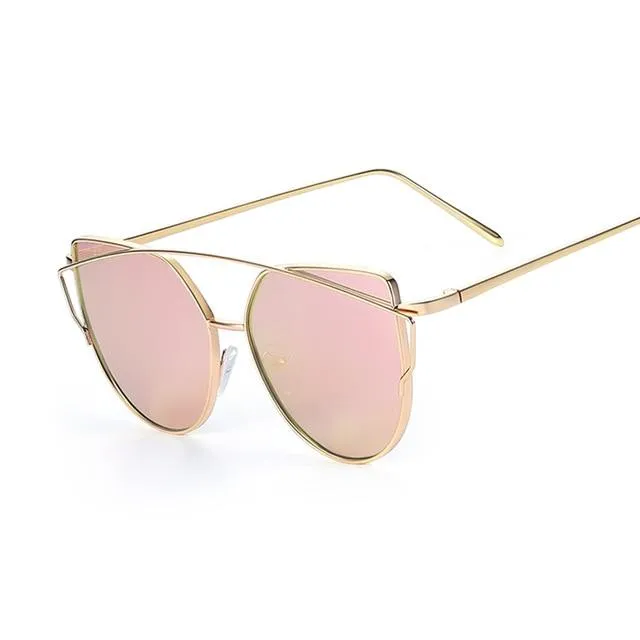 Macarons!Designer Mirror Flat Reflective Sunglasses