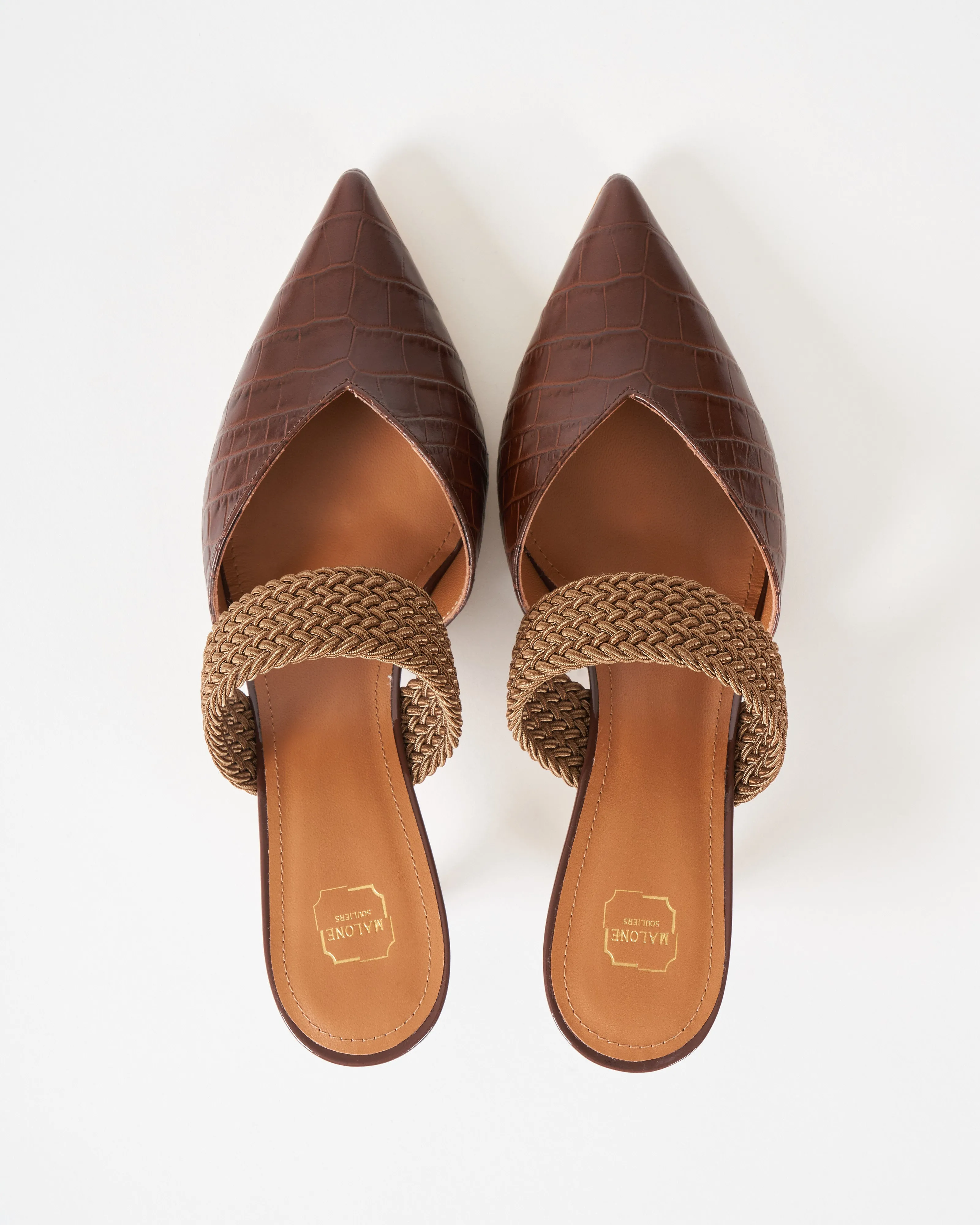 maisie heel - brown croco