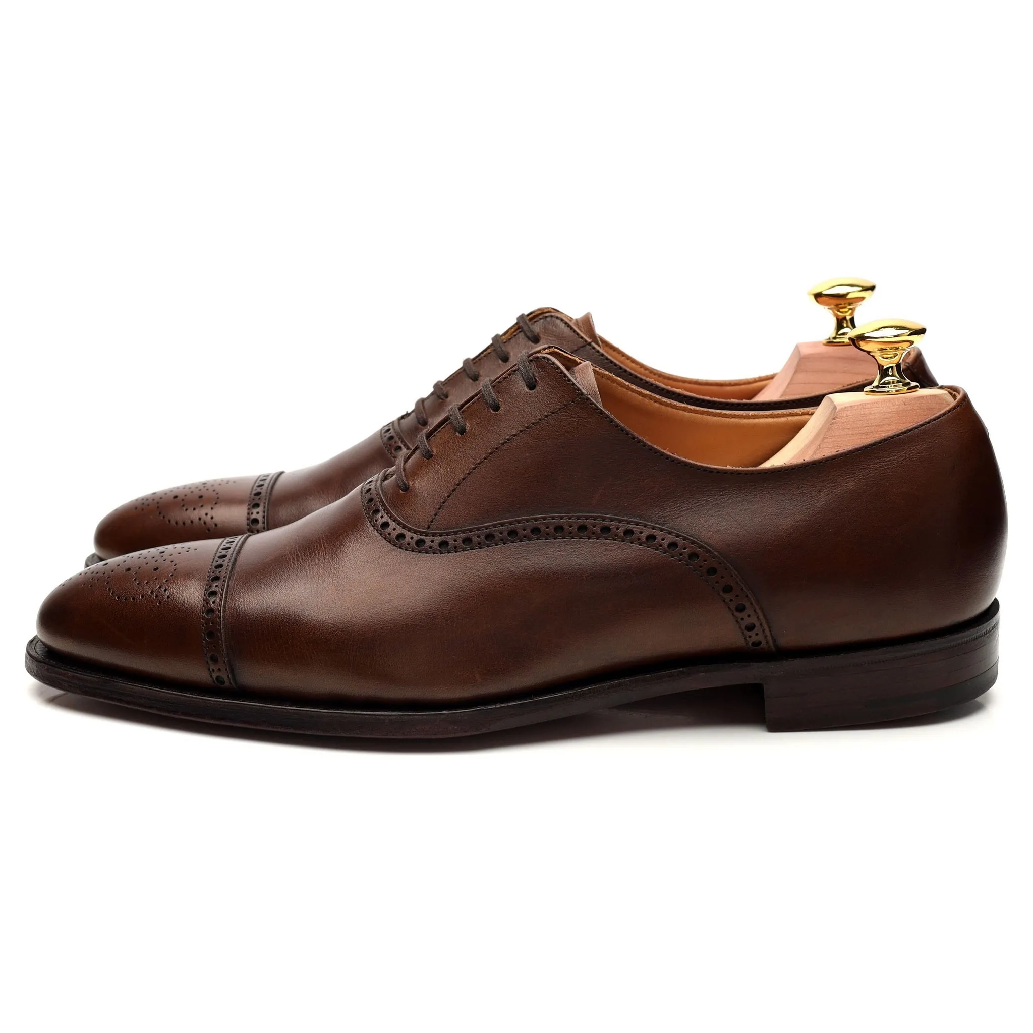 'Malton' Brown Leather Oxford Brogue UK 7 E