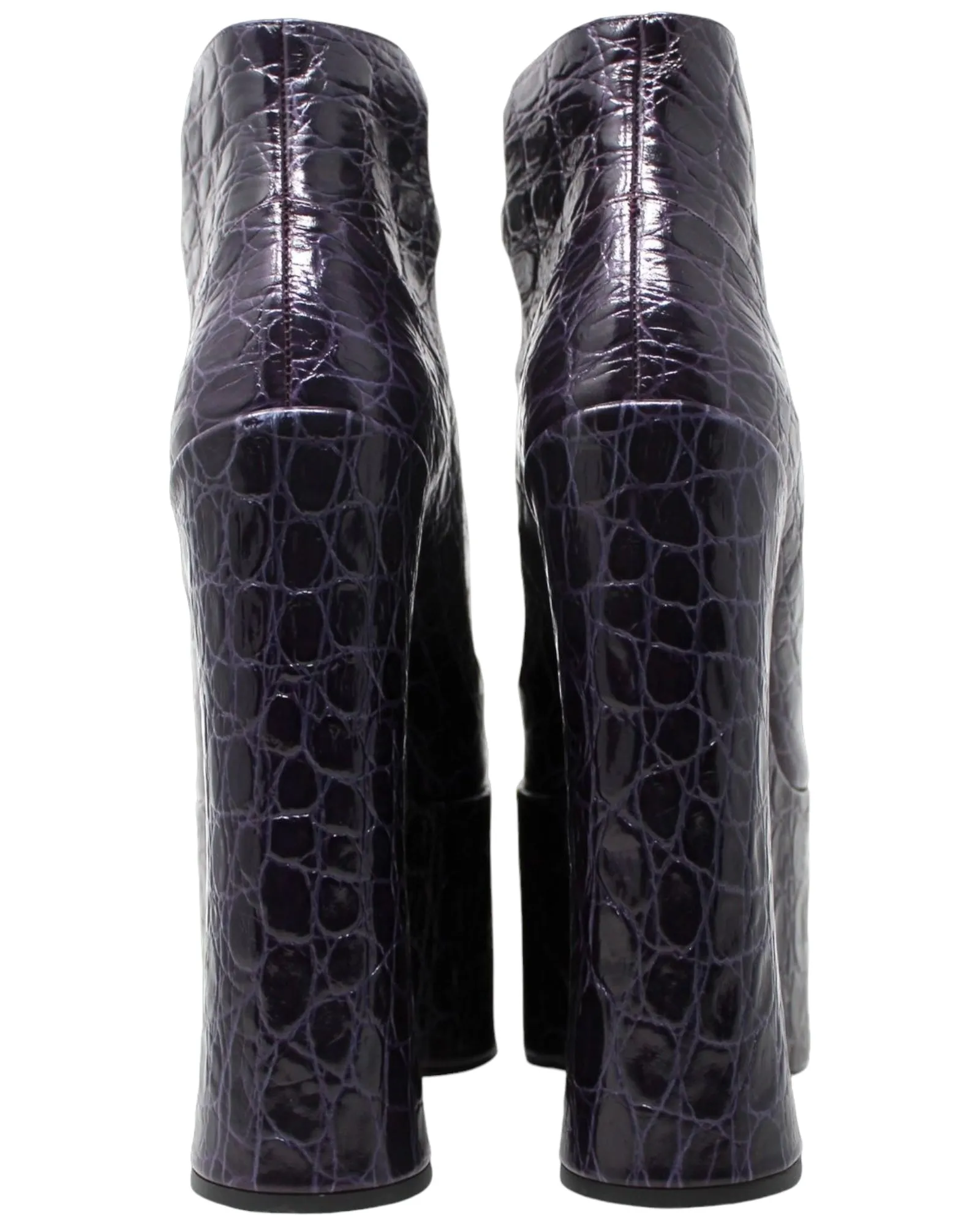 Marc Jacobs Purple Moc-Croc Lili Boots, AW16, Size EU 35 / US 5