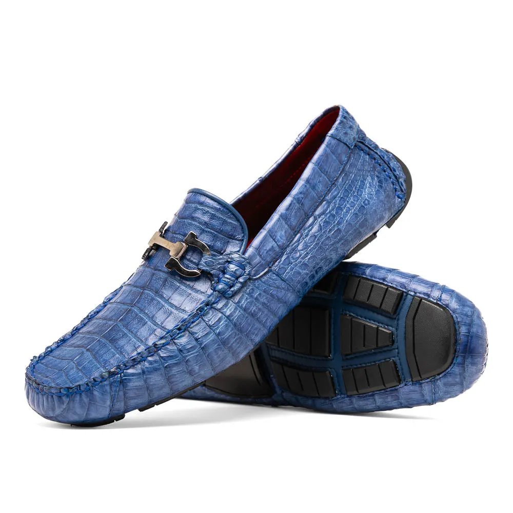 Marco Di Milano Parma Blue Jeans Caiman Belly Bit Drivers