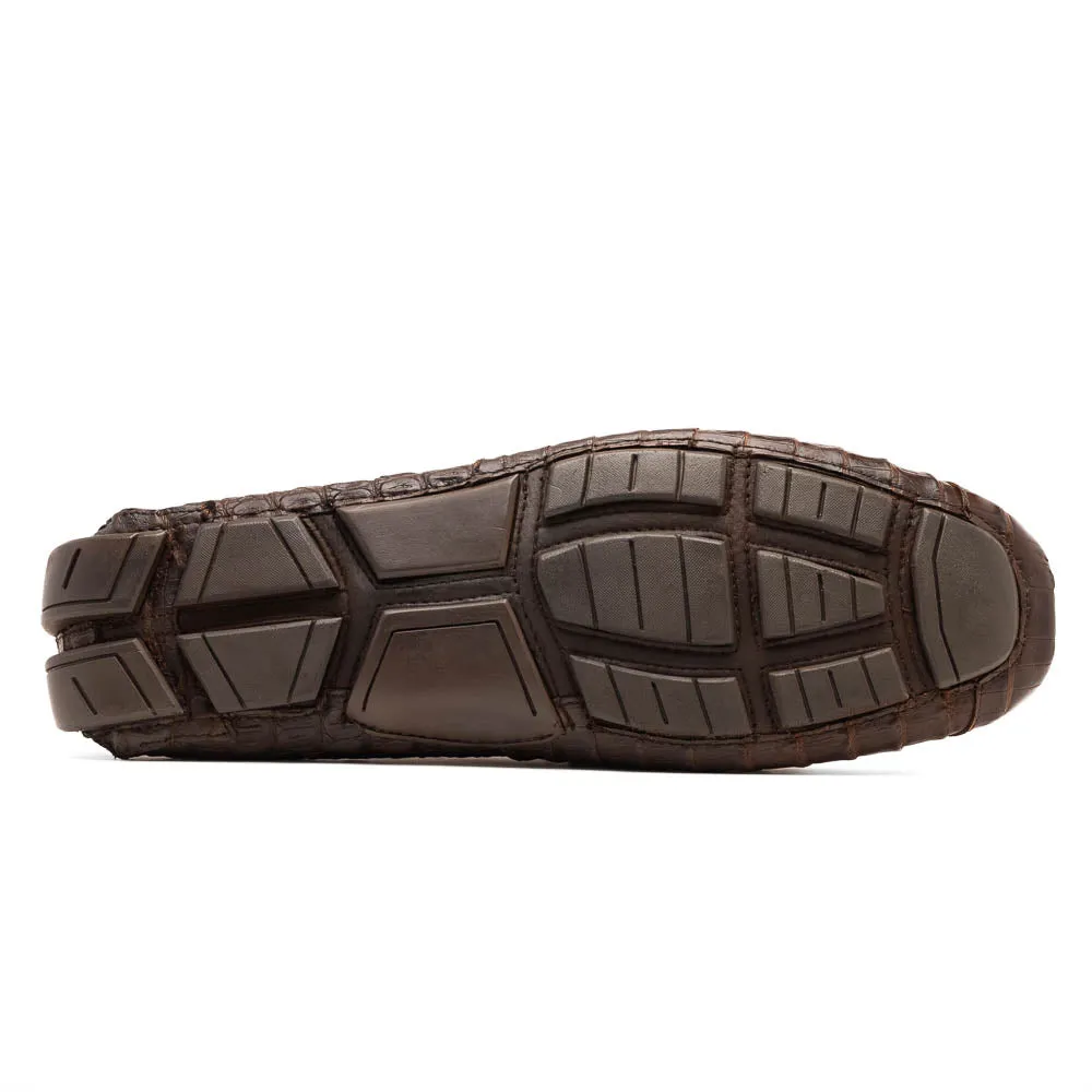 Marco Di Milano Parma Brown Caiman Belly Bit Drivers