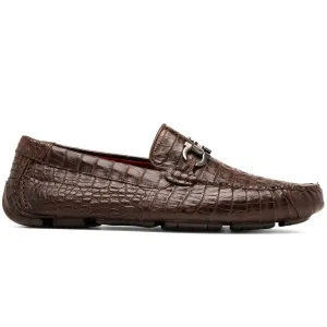Marco Di Milano Parma Brown Caiman Belly Bit Drivers