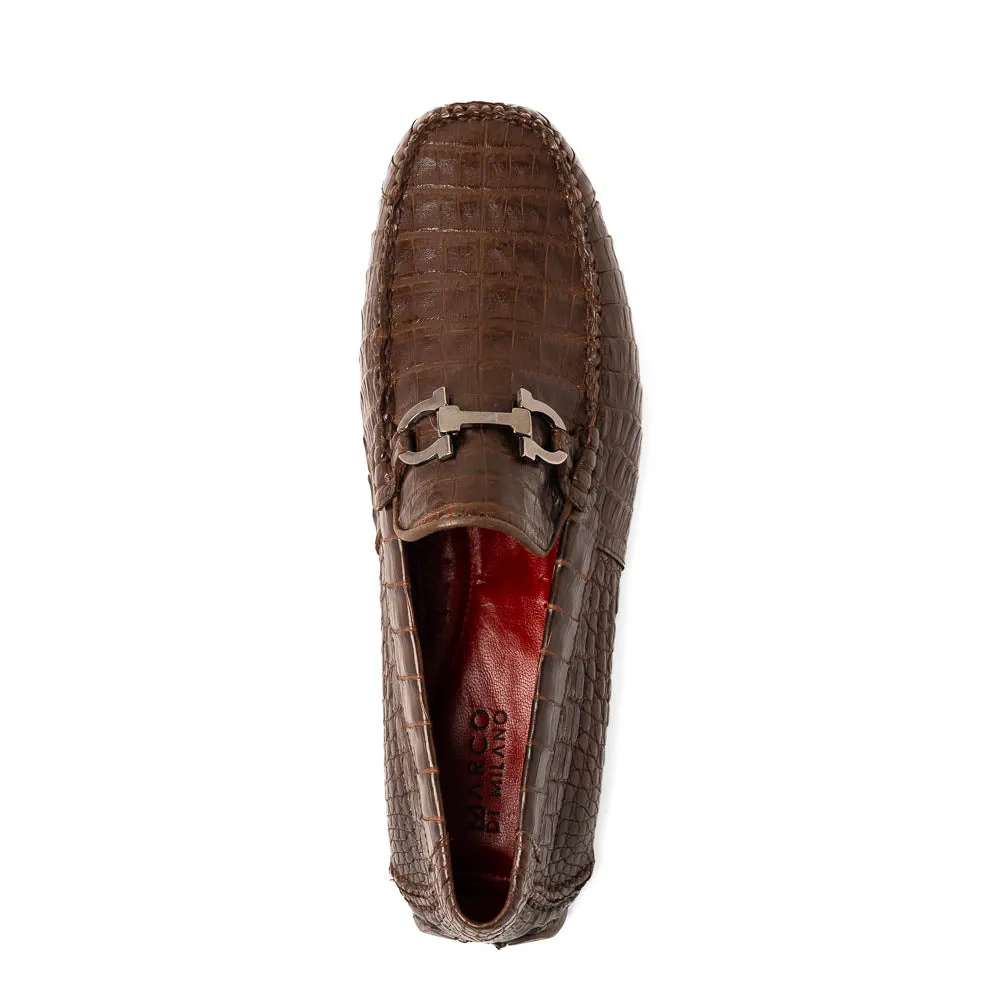 Marco Di Milano Parma Brown Caiman Belly Bit Drivers