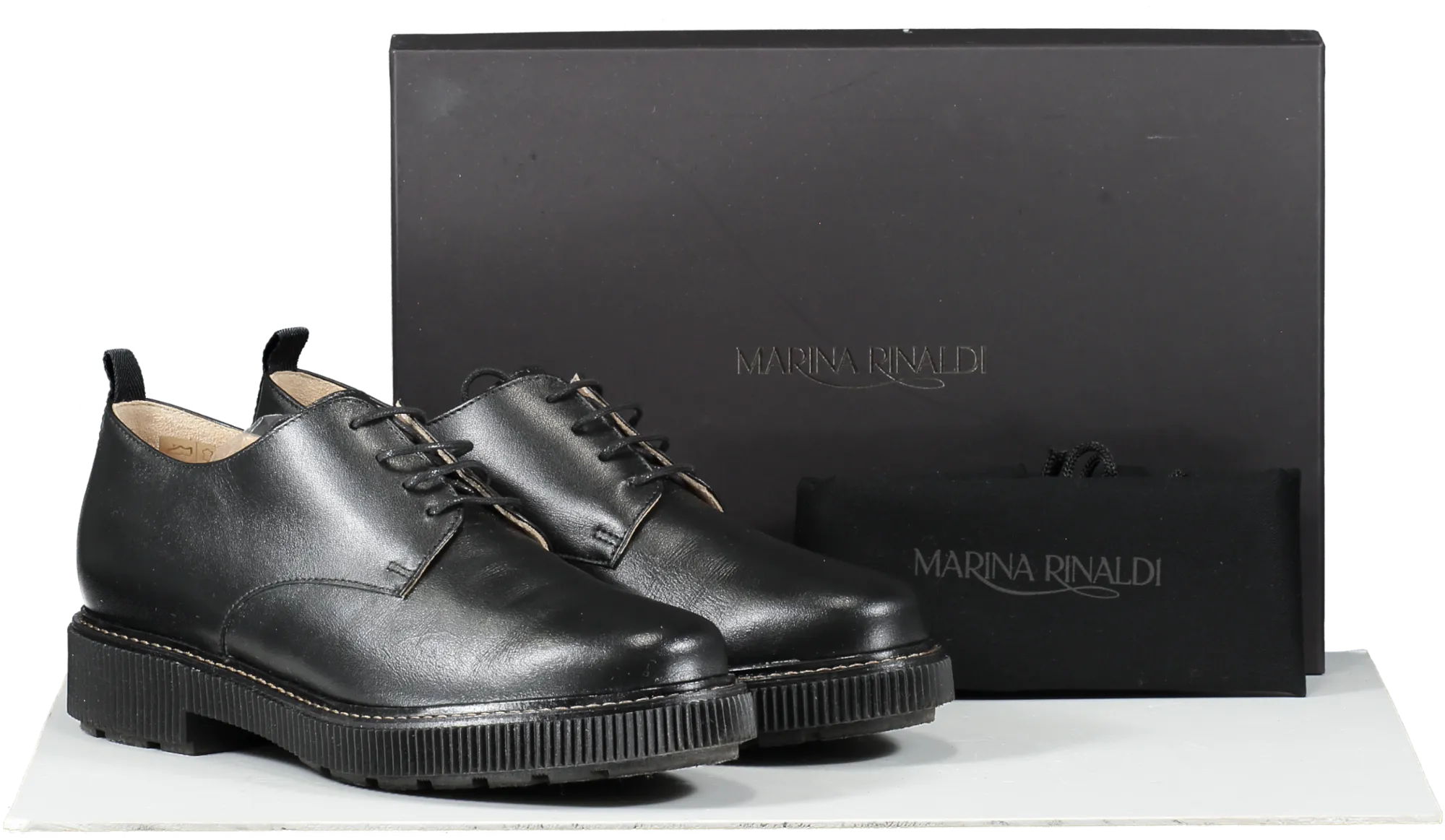 Marina Rinaldi Black Lace Up Shoes UK 6 EU 39 👠