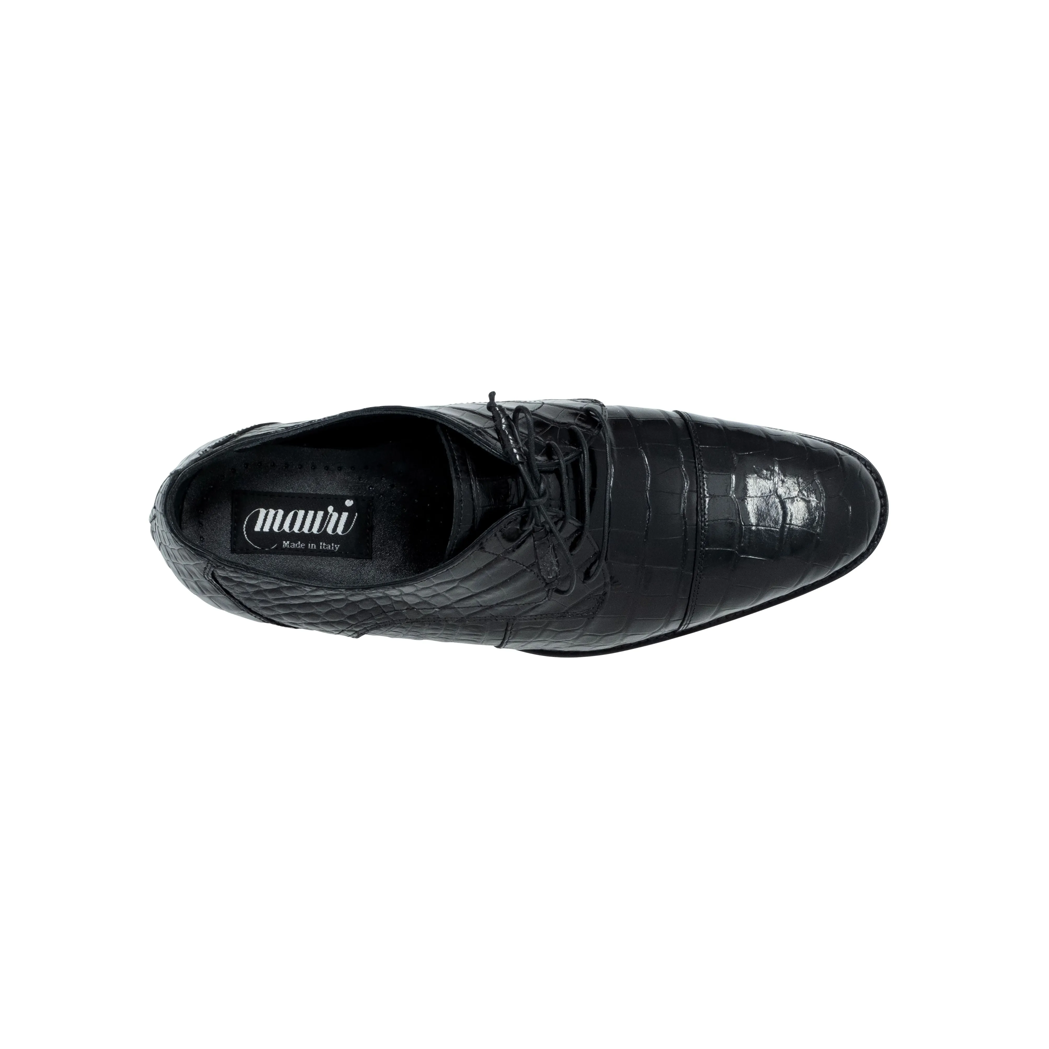 Mauri Baby Alligator Lace Up - Black