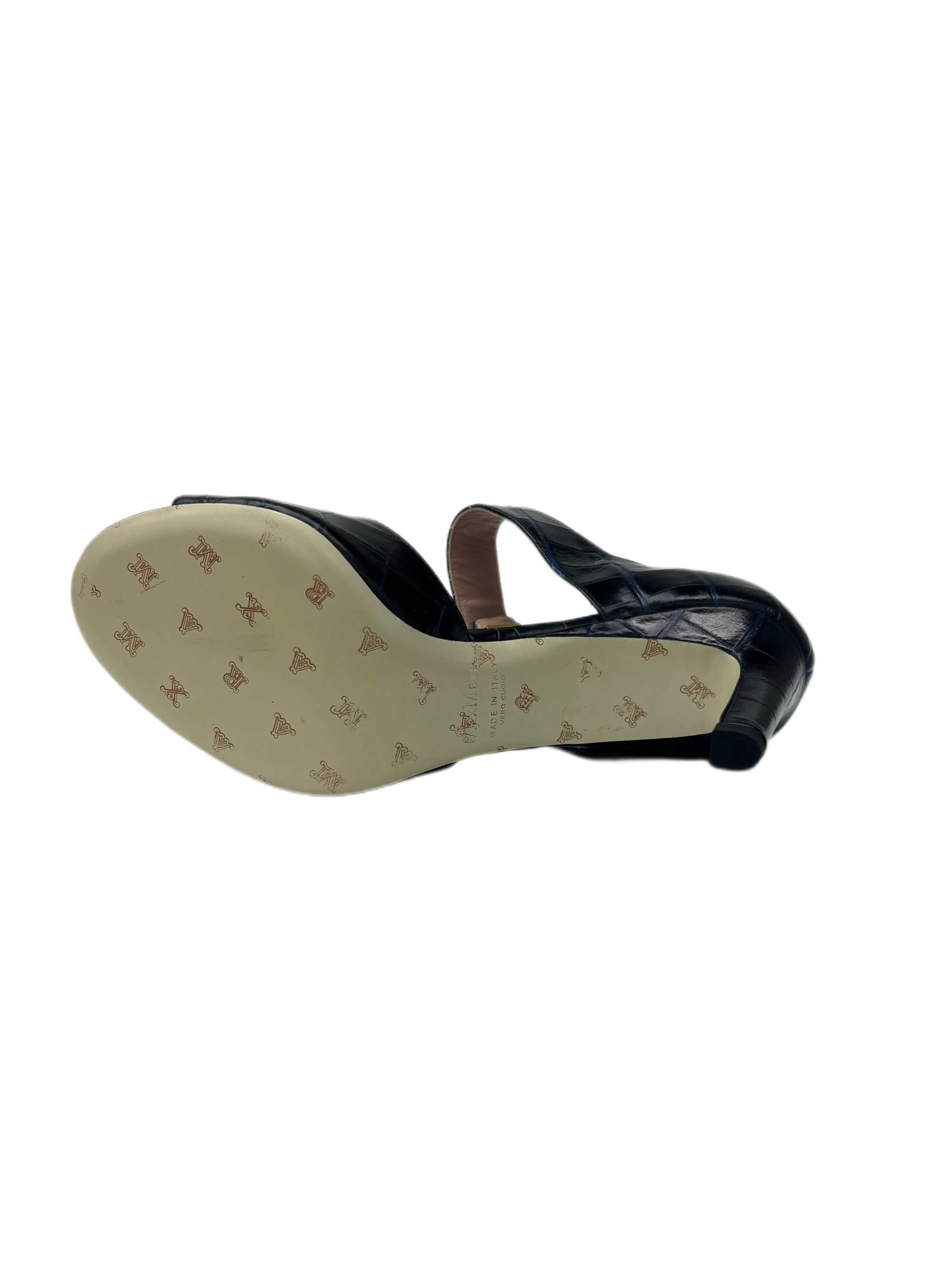 Max Mara Women's Marino Verace Embossed Heeled Sadals Size 7 NWB