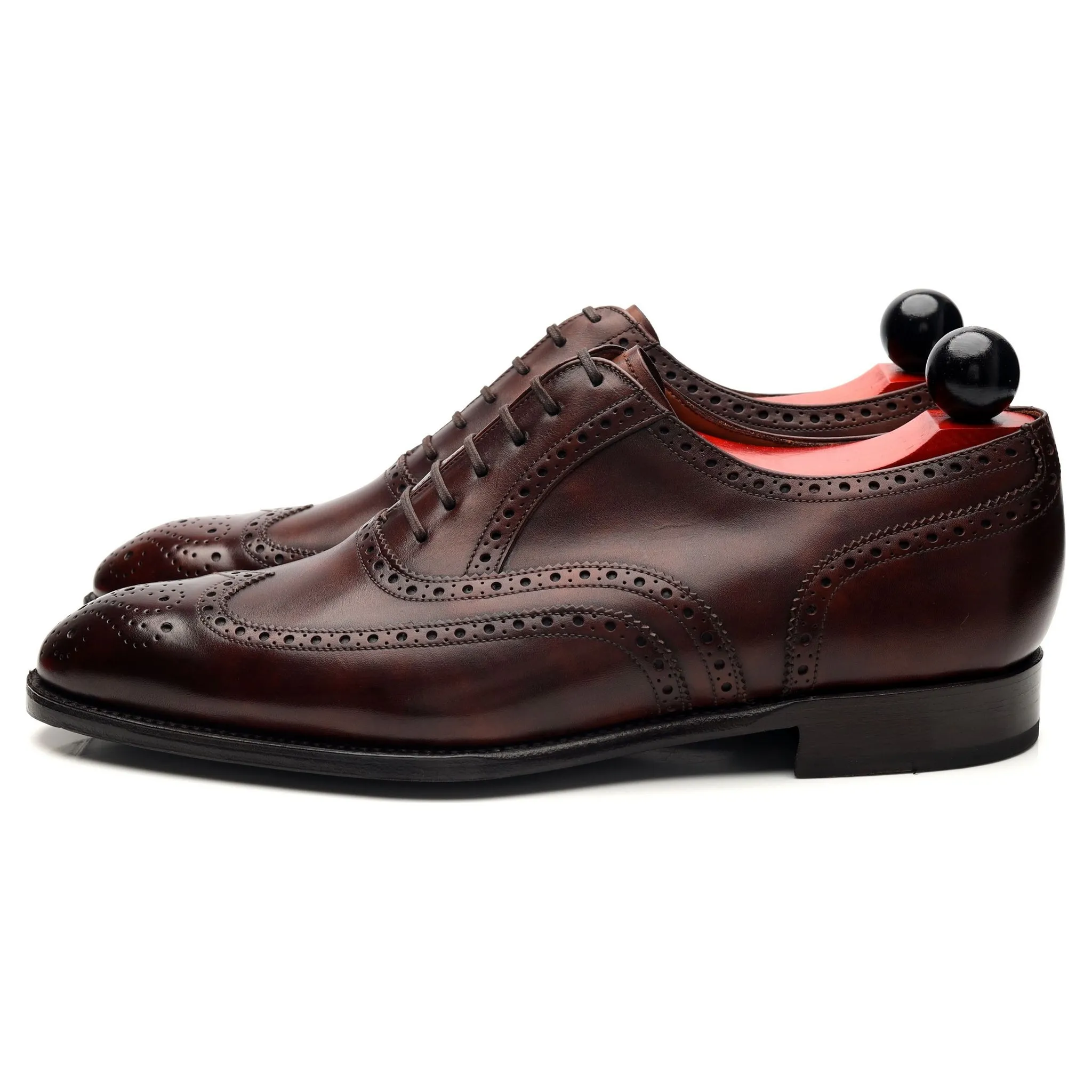 'McClure' Brown Museum Leather Oxford Brogue UK 9.5 E