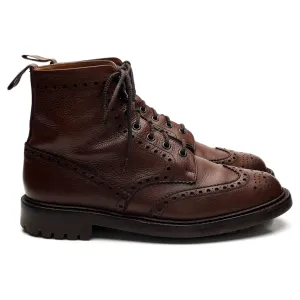 'McFarlane 2' Brown Grain Leather Brogue Derby Boot UK 8.5 G
