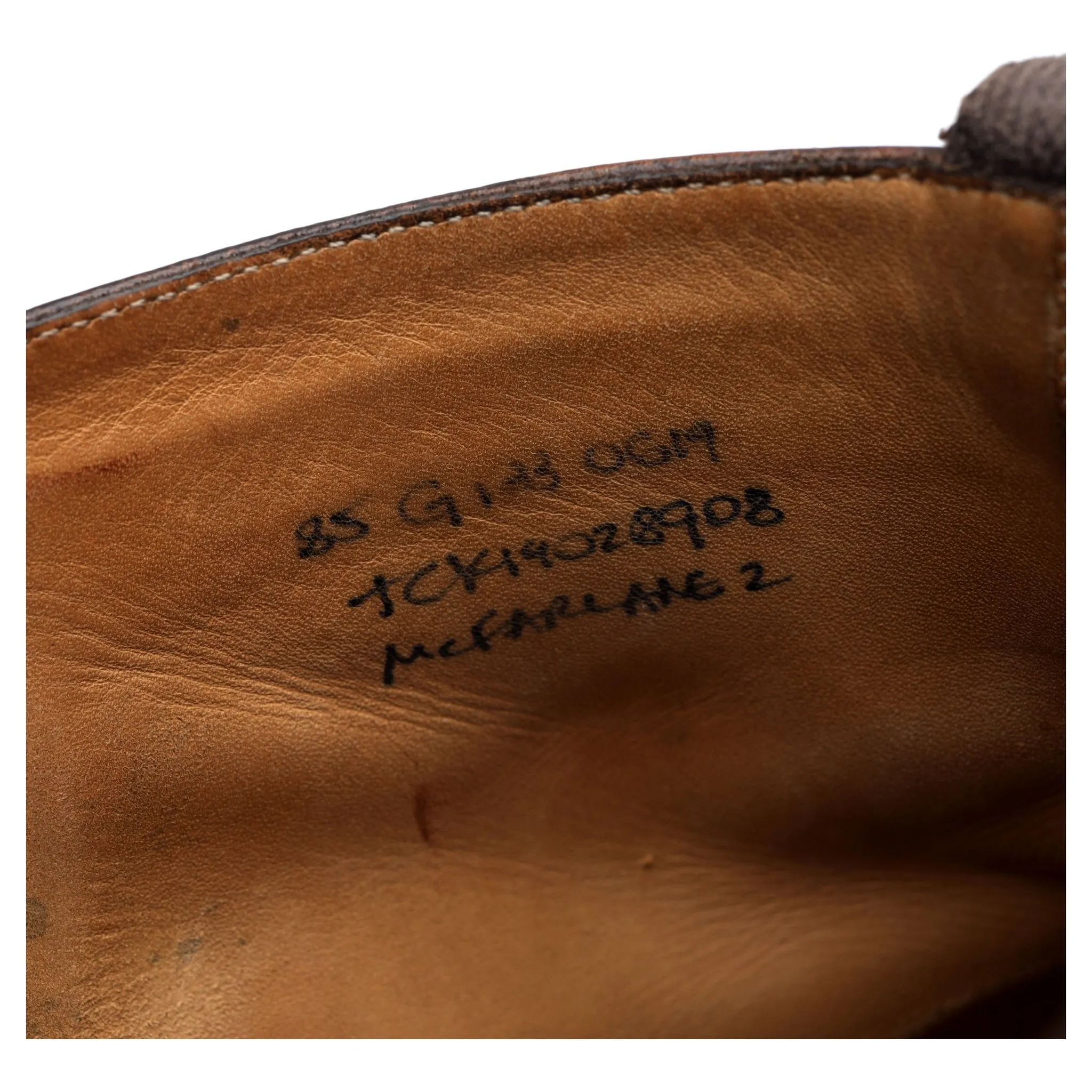 'McFarlane 2' Brown Grain Leather Brogue Derby Boot UK 8.5 G