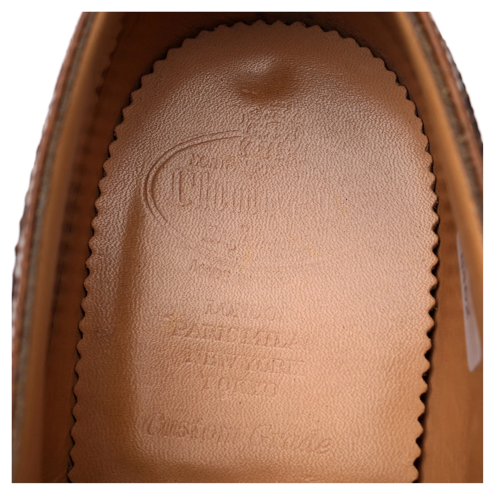 'McPherson' Tan Brown Leather Derby Brogue UK 9.5 G