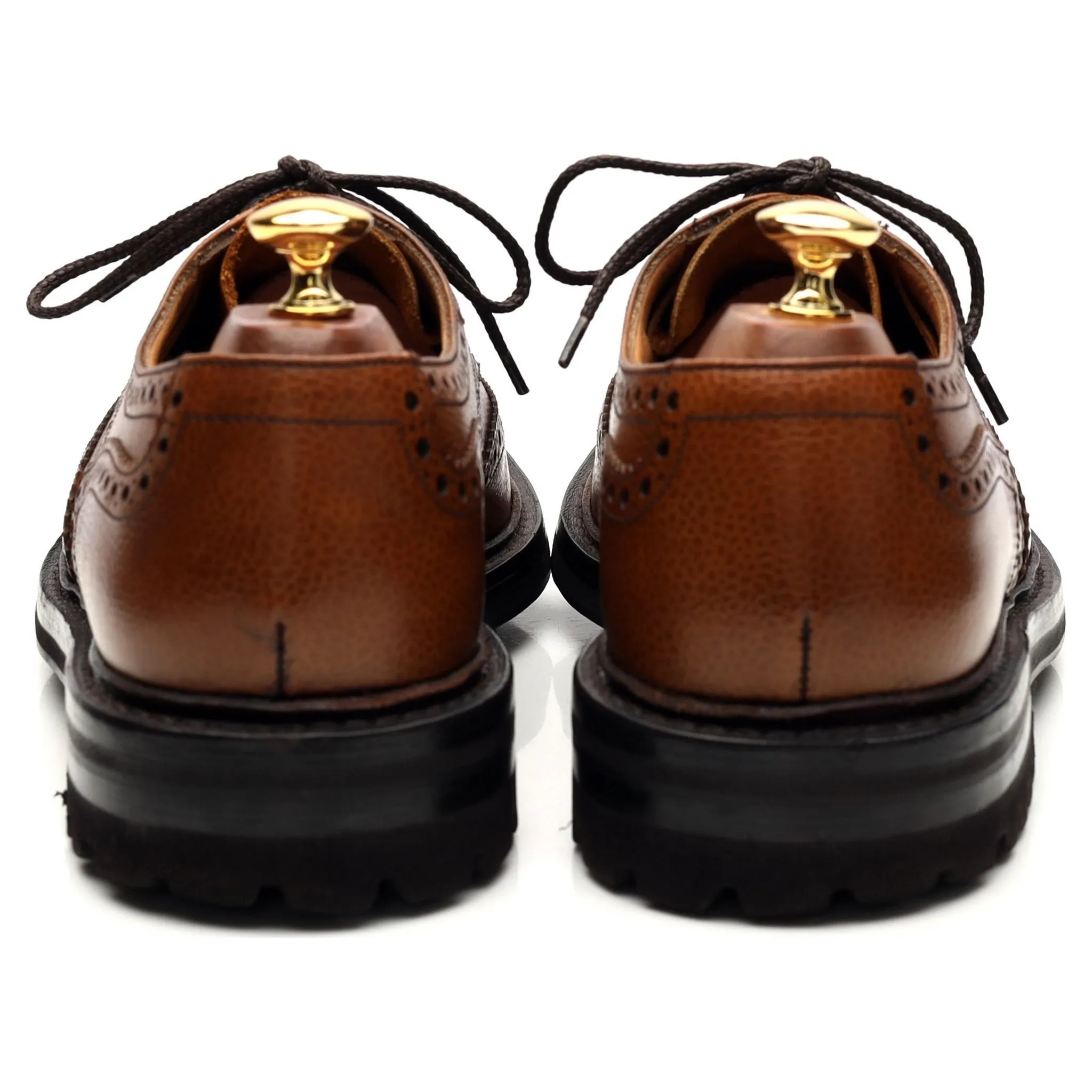 'McPherson' Tan Brown Leather Derby Brogue UK 9.5 G