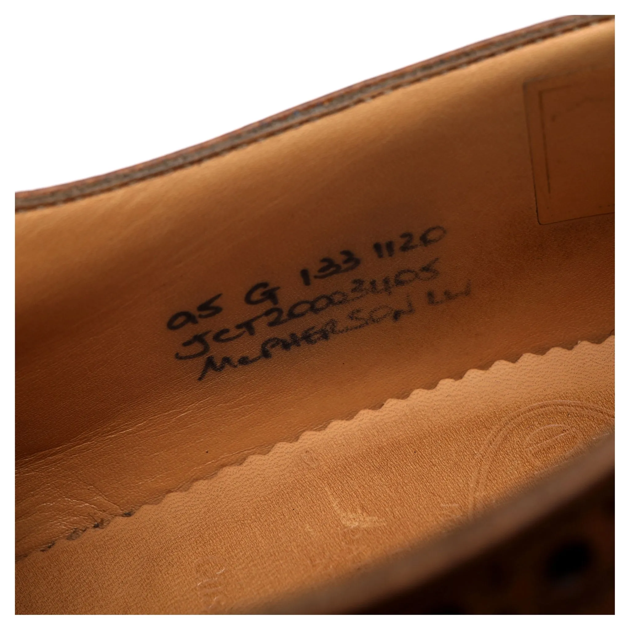 'McPherson' Tan Brown Leather Derby Brogue UK 9.5 G