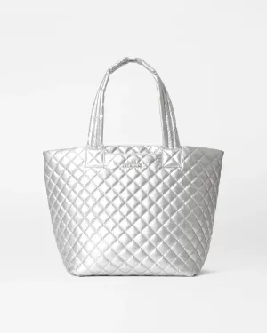 Medium Metro Tote Deluxe | Matte Silver