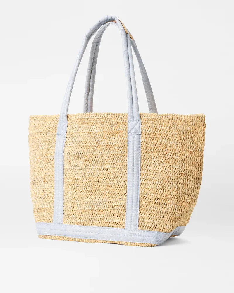 Medium Raffia Tote | Chambray
